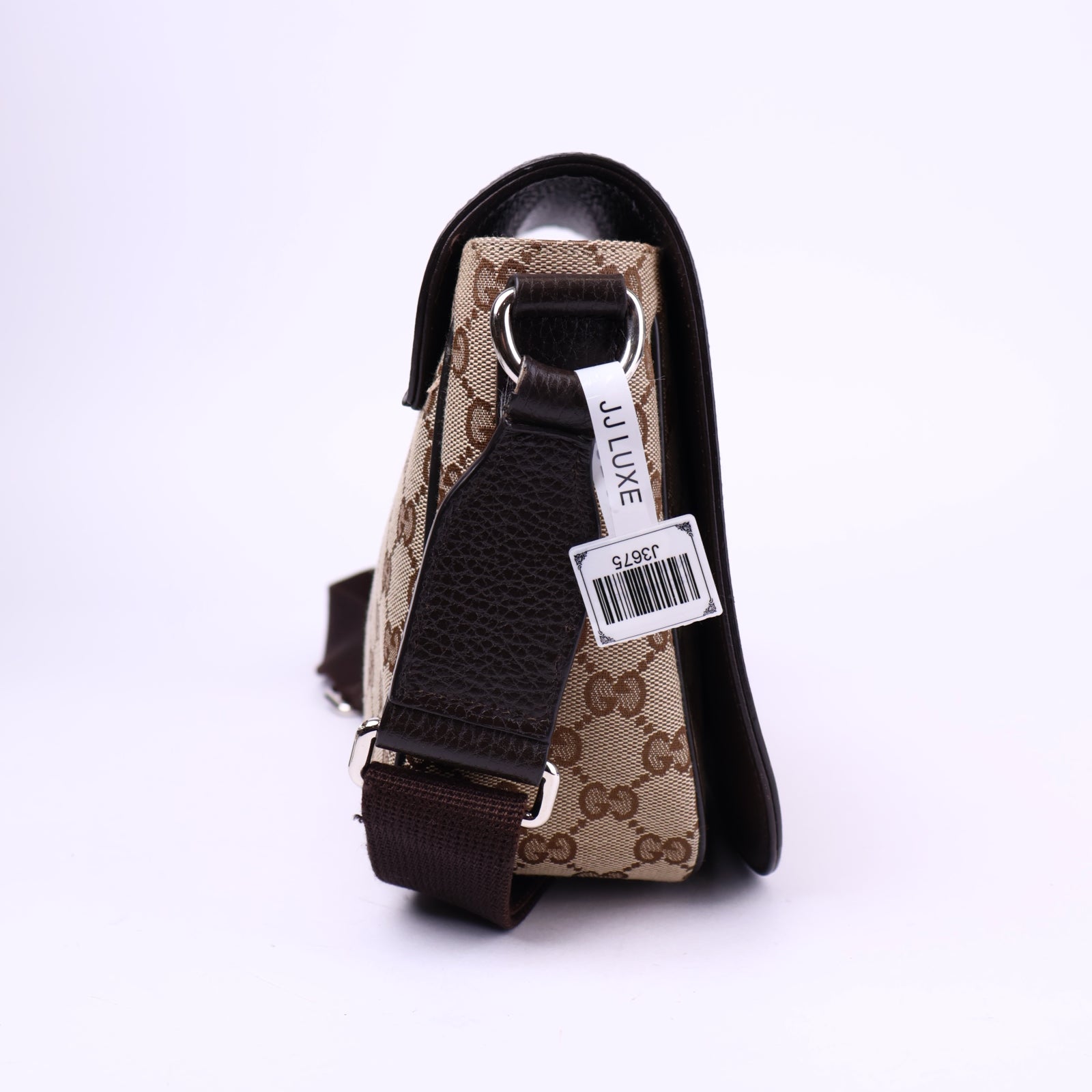 J3675-Gucci Women's Brown Canvas Prints Single Shoulder Bag- Pre Owned