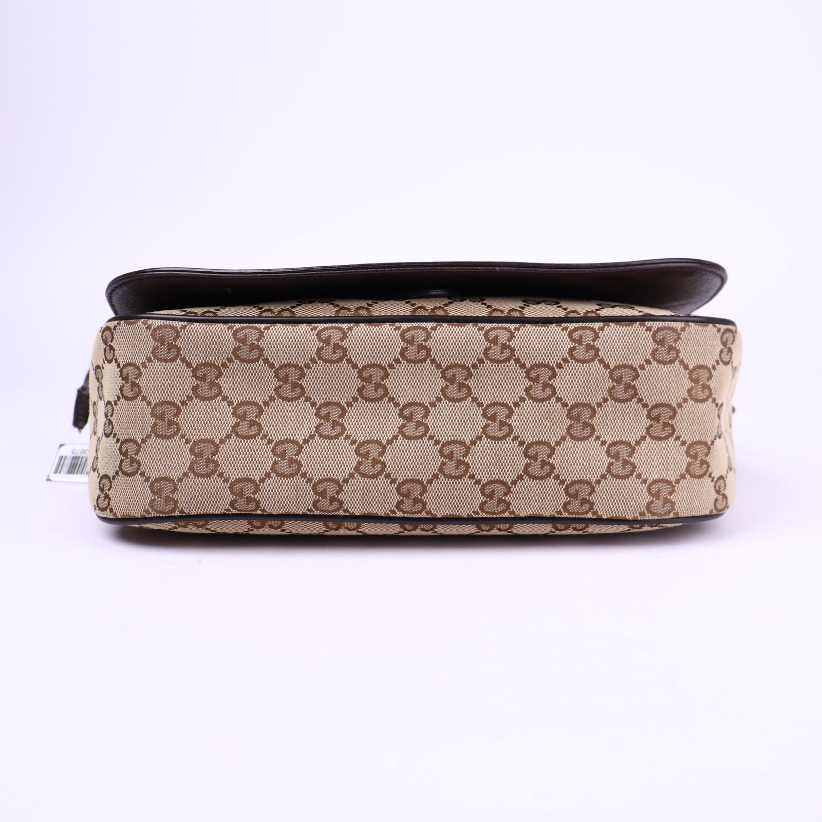 J3675-Gucci Women's Brown Canvas Prints Single Shoulder Bag- Pre Owned