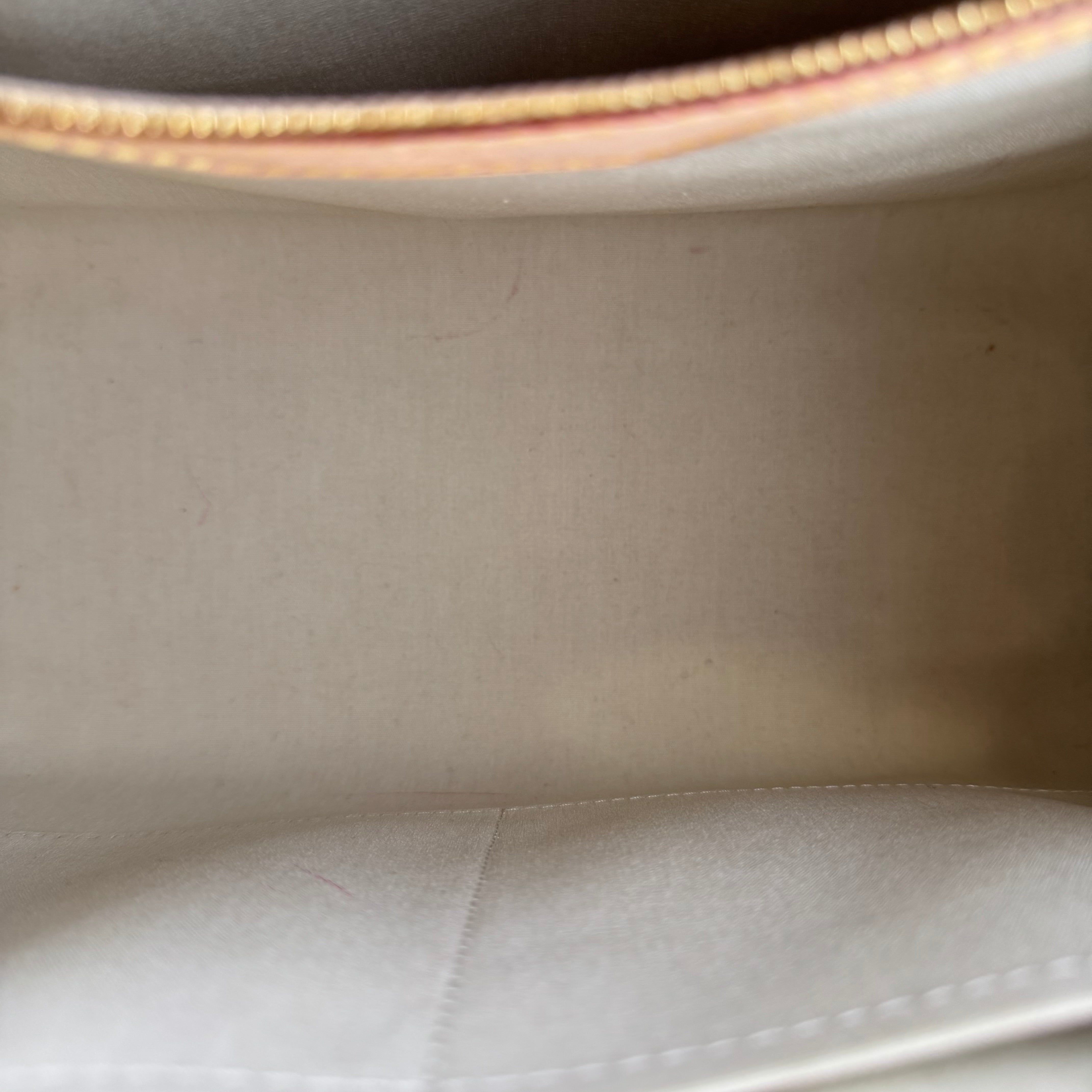 J2089 Louis Vuitton Citron Monogram Vernis Brea MM Bag- Pre Owned