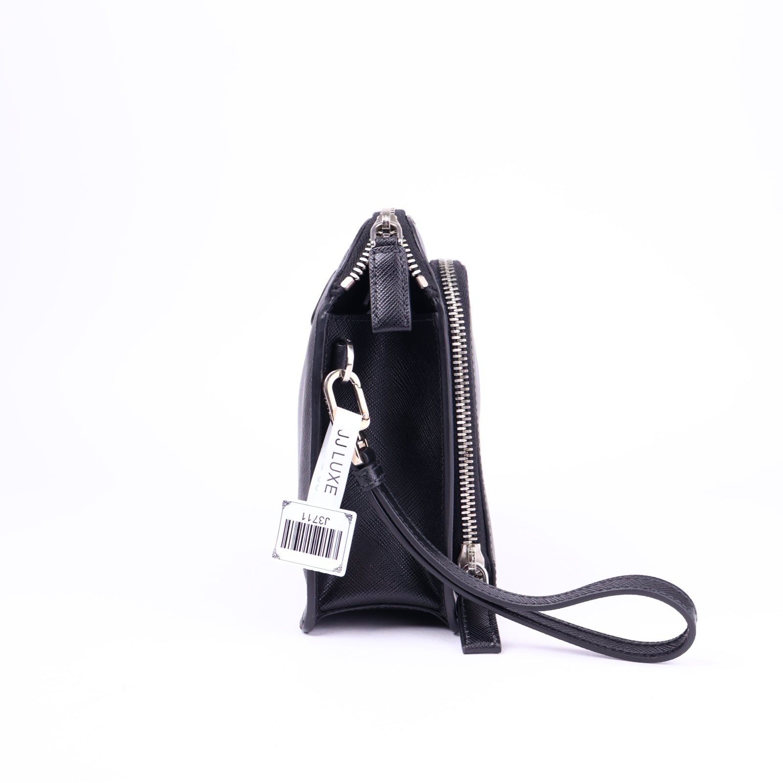 J3711-Prada Black Saffiano Travel Organizer Pouch- Pre Owned