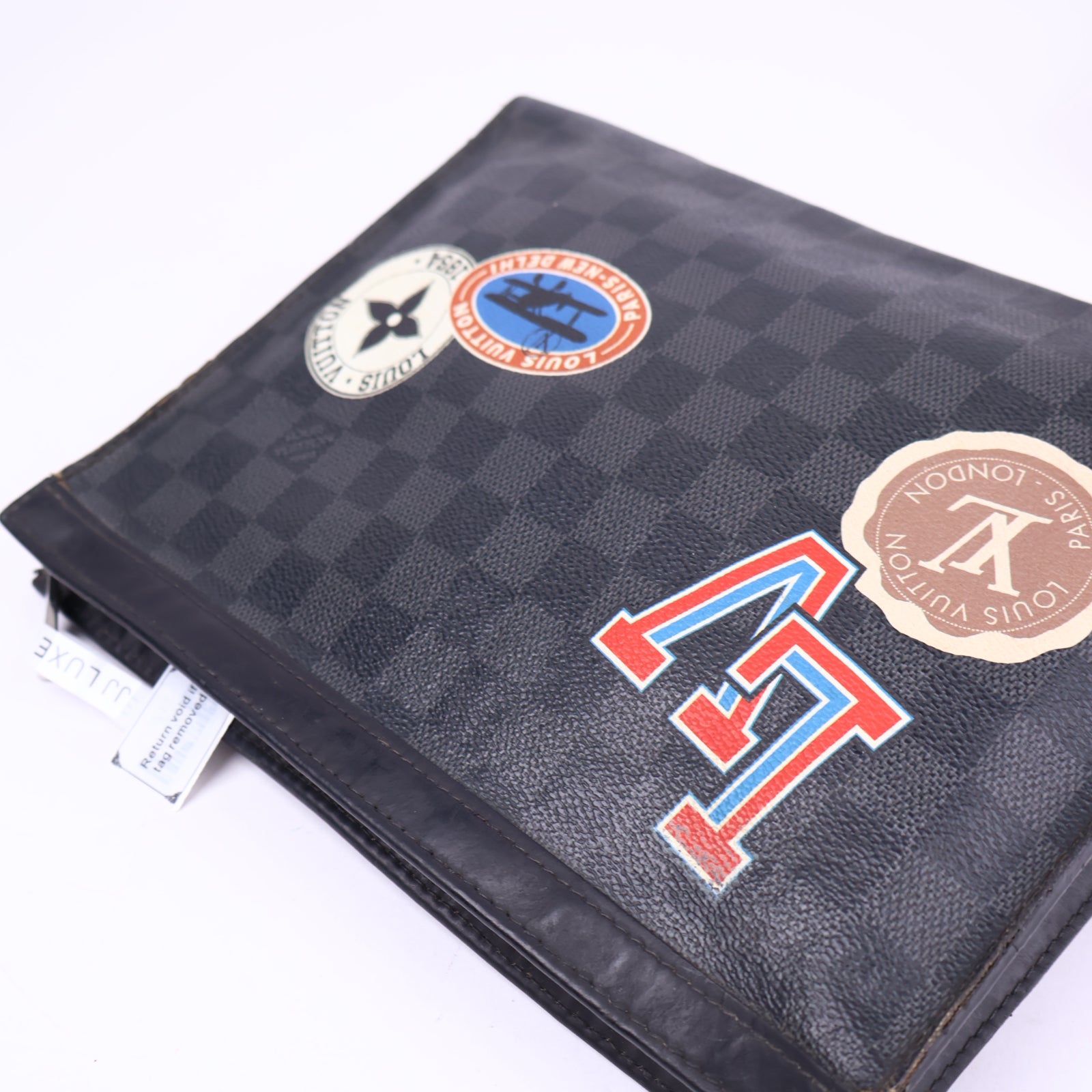J3712-Louis Vuitton Pochette Voyage MM Leauge Damier Graphite- Pre Owned
