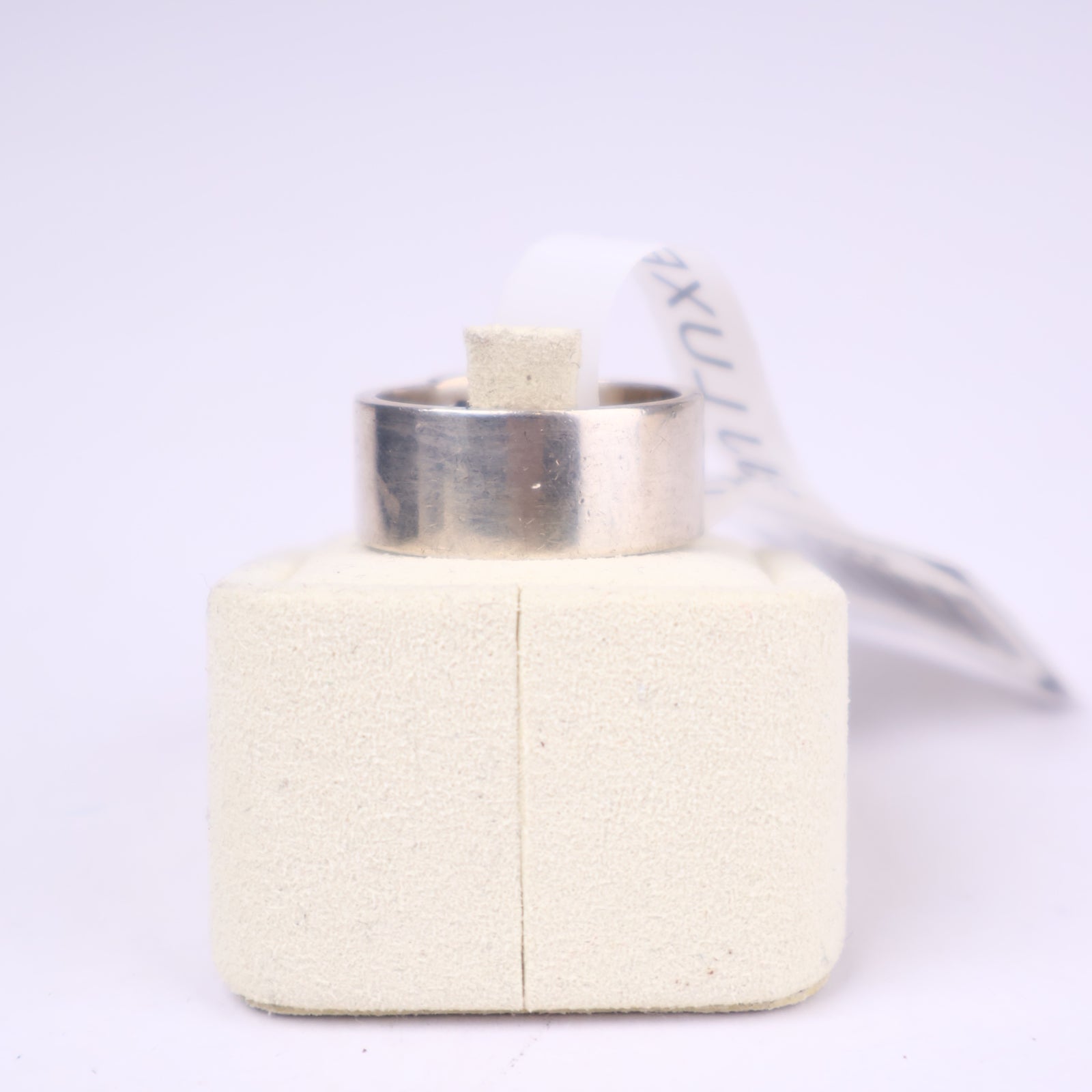J3685-Gucci Sterling Silver Interlocking GG Ring- Pre Owned