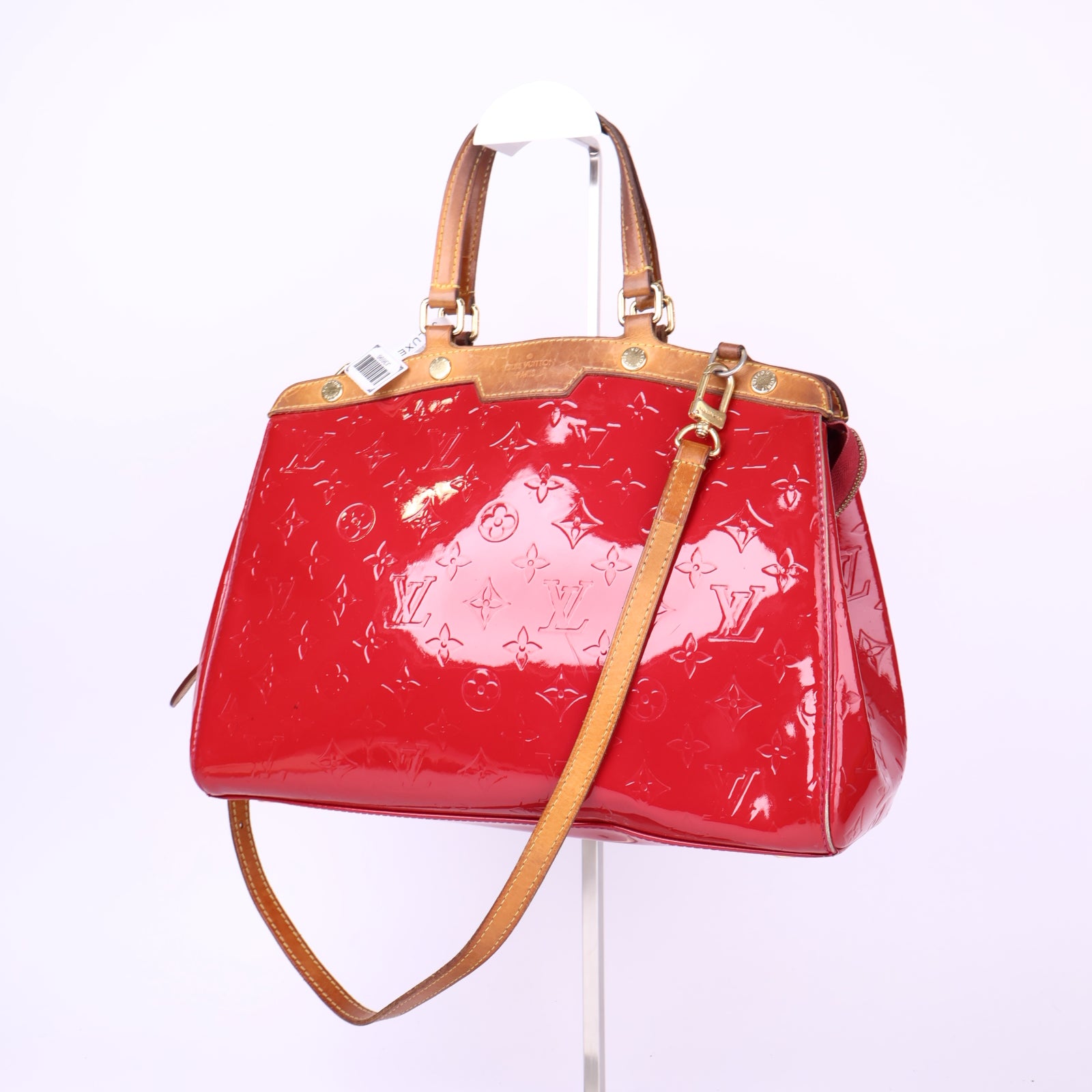 J3696-LOUIS VUITTON Rose Indian Monogram Vernis Brea MM Bag- Pre Owned