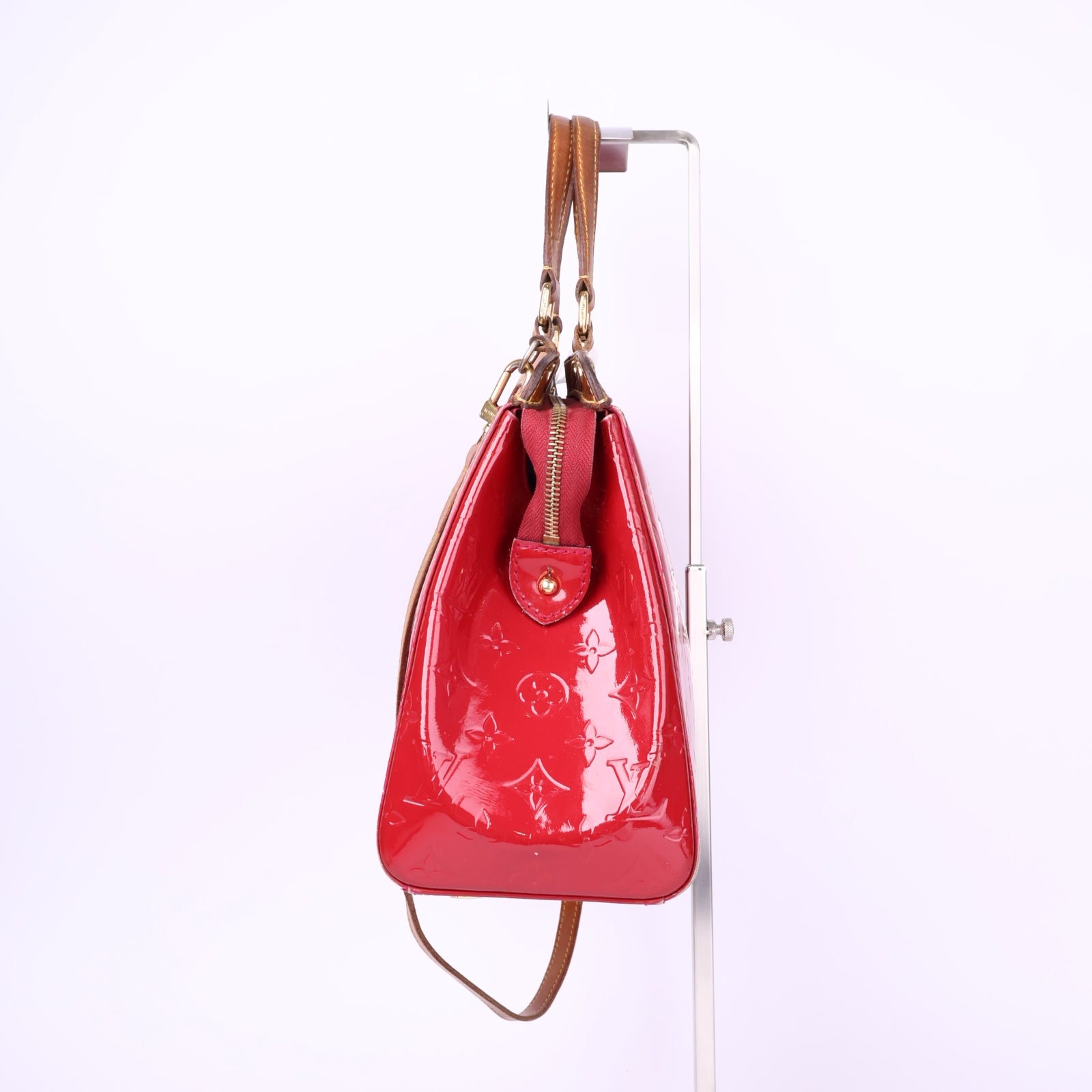 J3696-LOUIS VUITTON Rose Indian Monogram Vernis Brea MM Bag- Pre Owned
