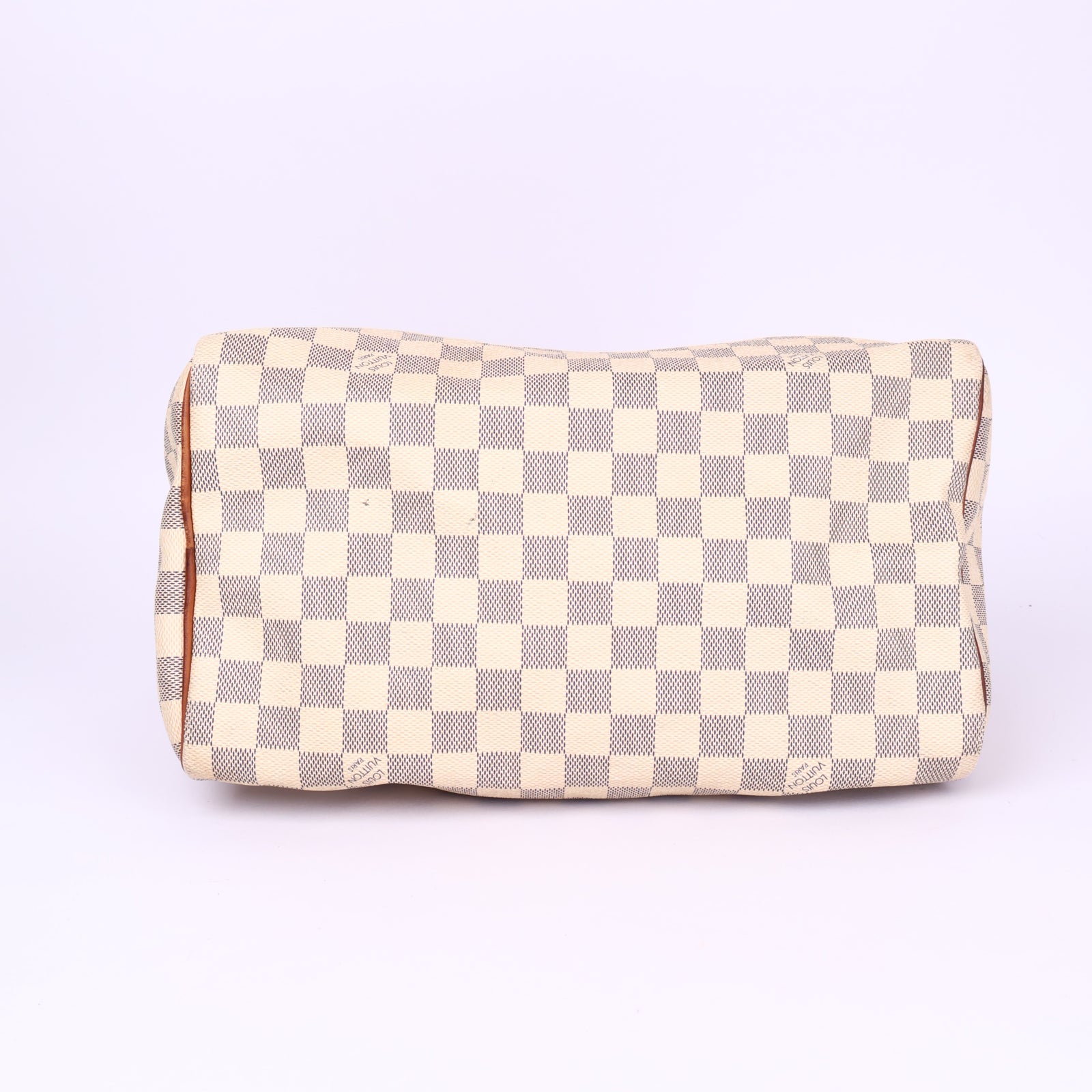 J3677-Louis Vuitton Speedy 30 handbag in azur damier canvas- Pre Owned