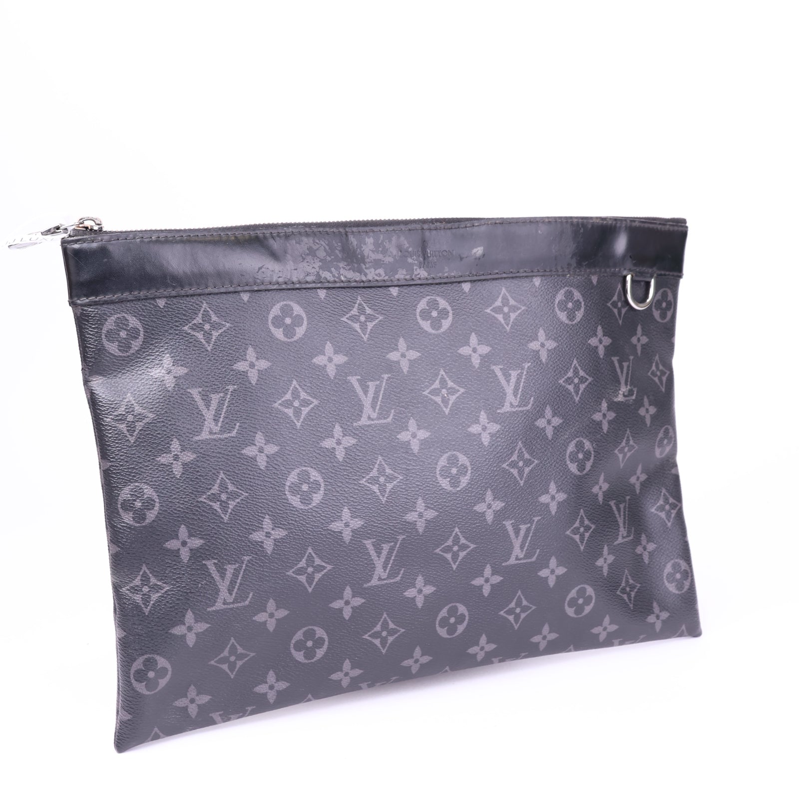 J3694-Louis Vuitton Discovery Pochette Monogram Eclipse Canvas GM pouch- Pre Owned
