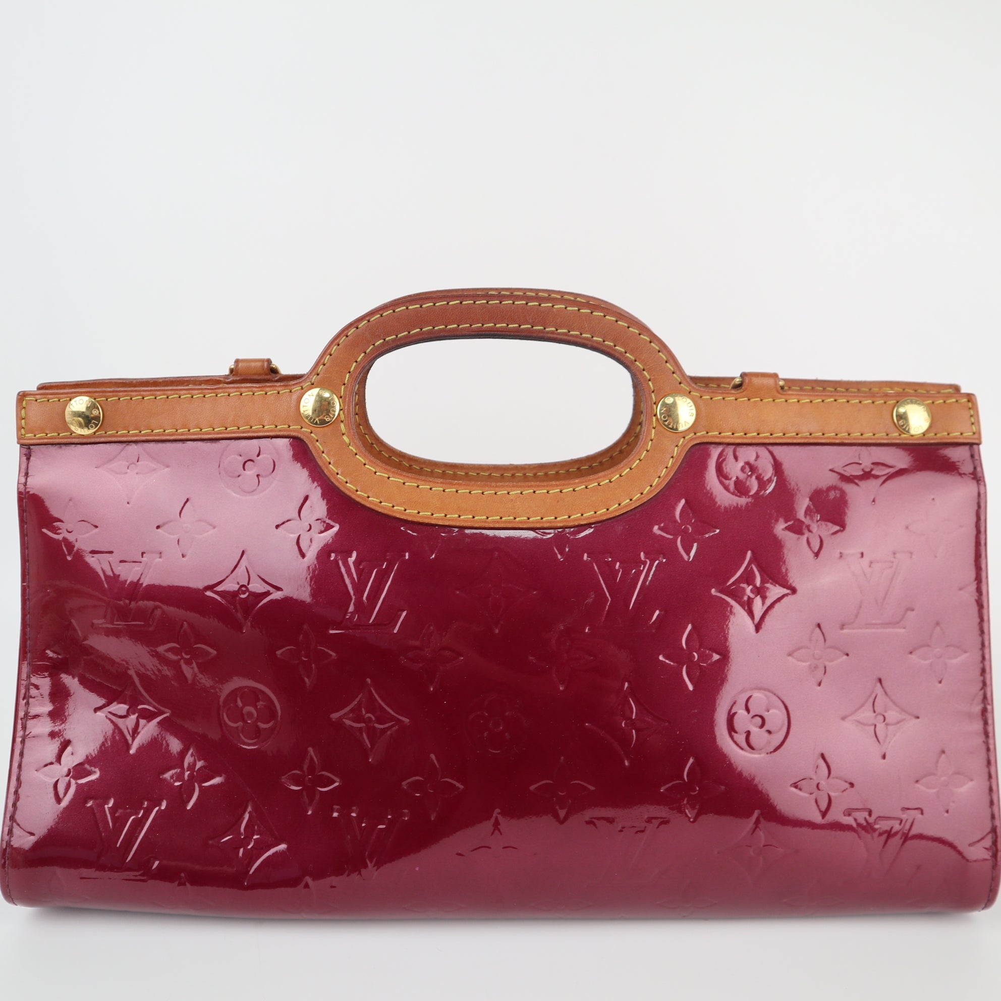 C1937 Louis Vuitton Top Handle Bag Violette Monogram Vernis Roxbury Drive | Pre-Owned Very Good Purple Monogram Canvas, Leather, Patent leather