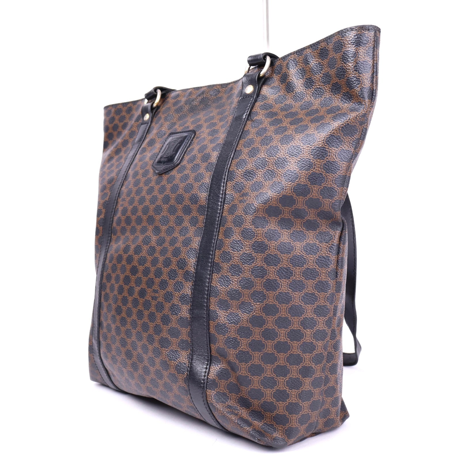 J3700 Céline CELINE Macadam Canvas Tote Bag PVC Leather- Pre Owned