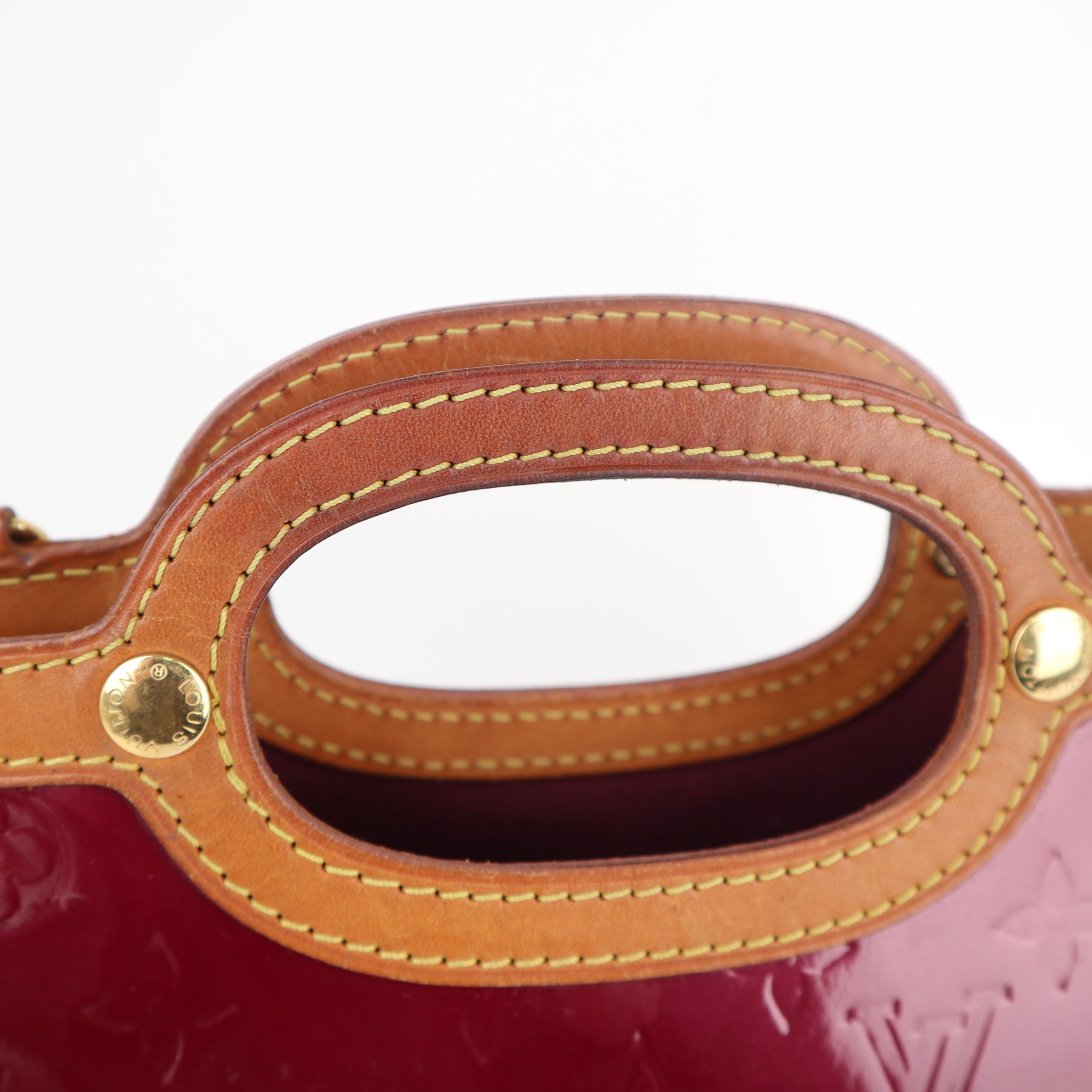 C1937 Louis Vuitton Top Handle Bag Violette Monogram Vernis Roxbury Drive | Pre-Owned Very Good Purple Monogram Canvas, Leather, Patent leather