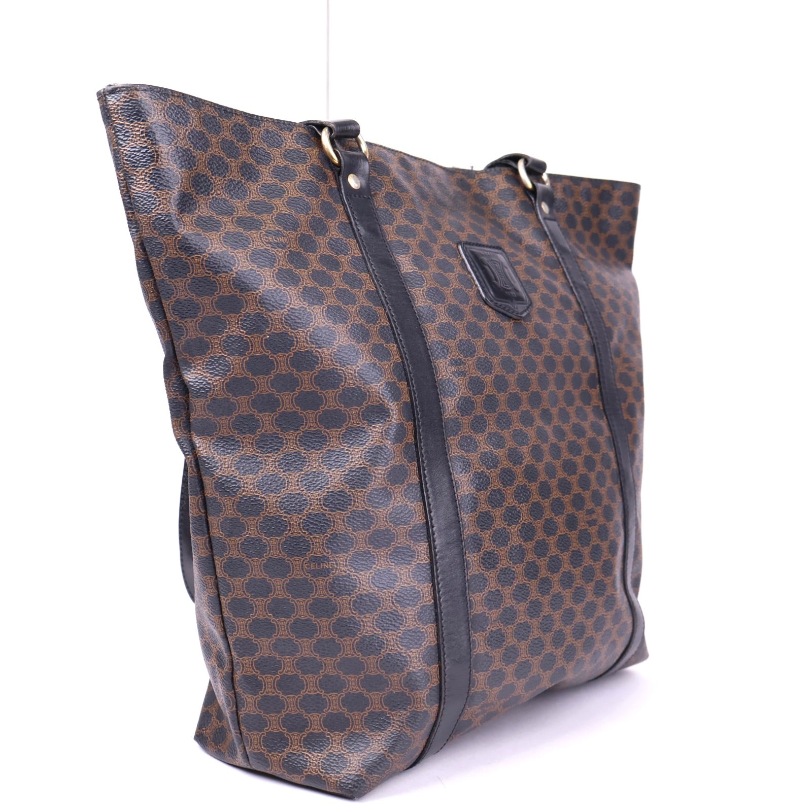 J3700 Céline CELINE Macadam Canvas Tote Bag PVC Leather- Pre Owned