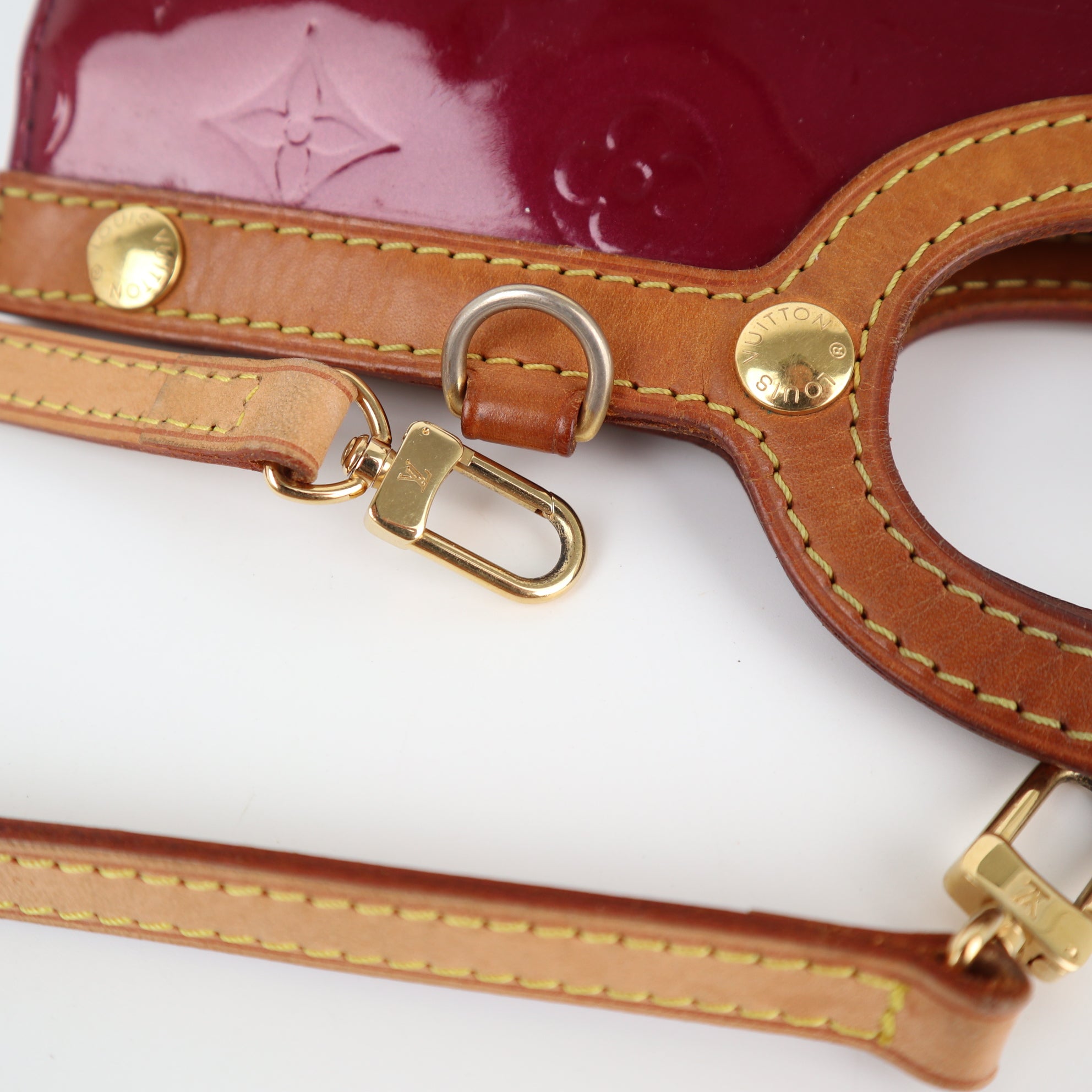 C1937 Louis Vuitton Top Handle Bag Violette Monogram Vernis Roxbury Drive | Pre-Owned Very Good Purple Monogram Canvas, Leather, Patent leather