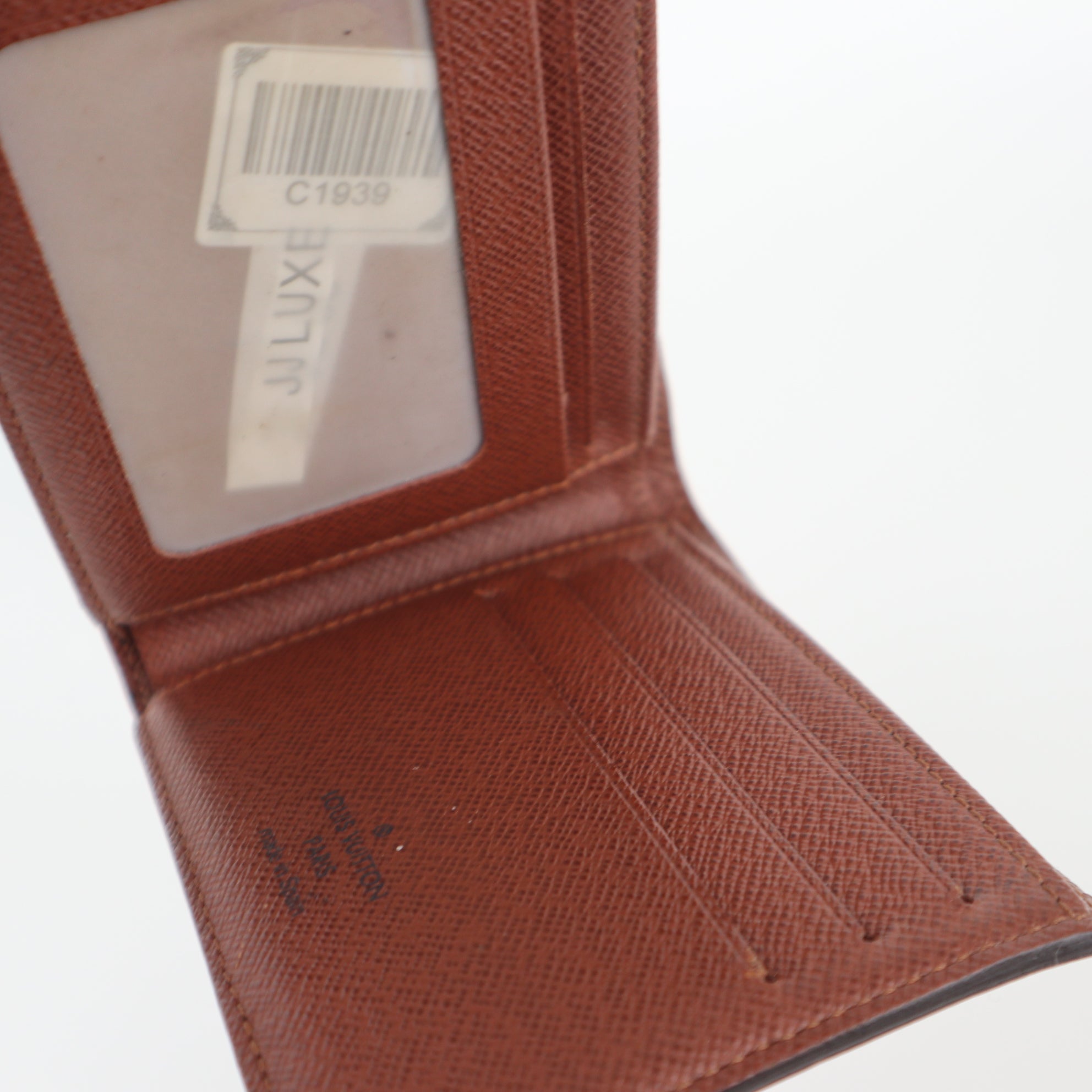C1939 Louis Vuitton Wallet Monogram Billfold with 9 Credit Card Slots Wallet | Pre-Owned Very Good Red Monogram Canvas