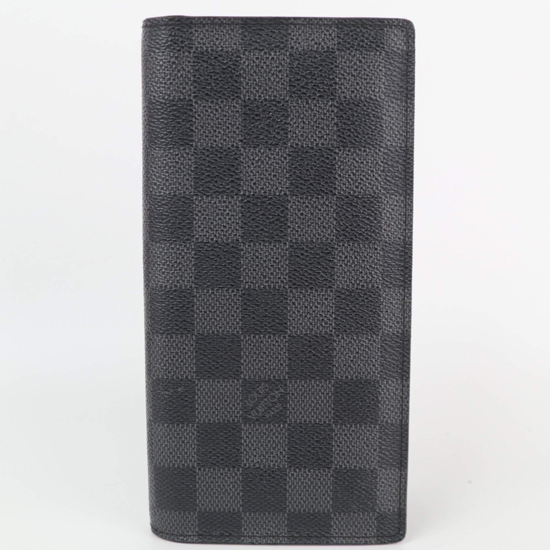 C1940 Louis Vuitton Wallet Brazza Damier Graphite Bifold Wallet Black | Pre-Owned Very Good Black Damier Graphite Canvas