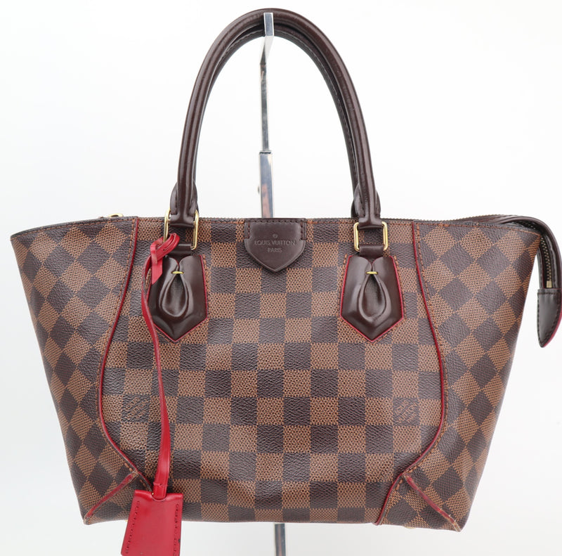 C2843 Louis Vuitton Top Handle Bag Caïssa PM | Pre-Owned Very Good Brown Damier Ebene coated canvas, leather trim