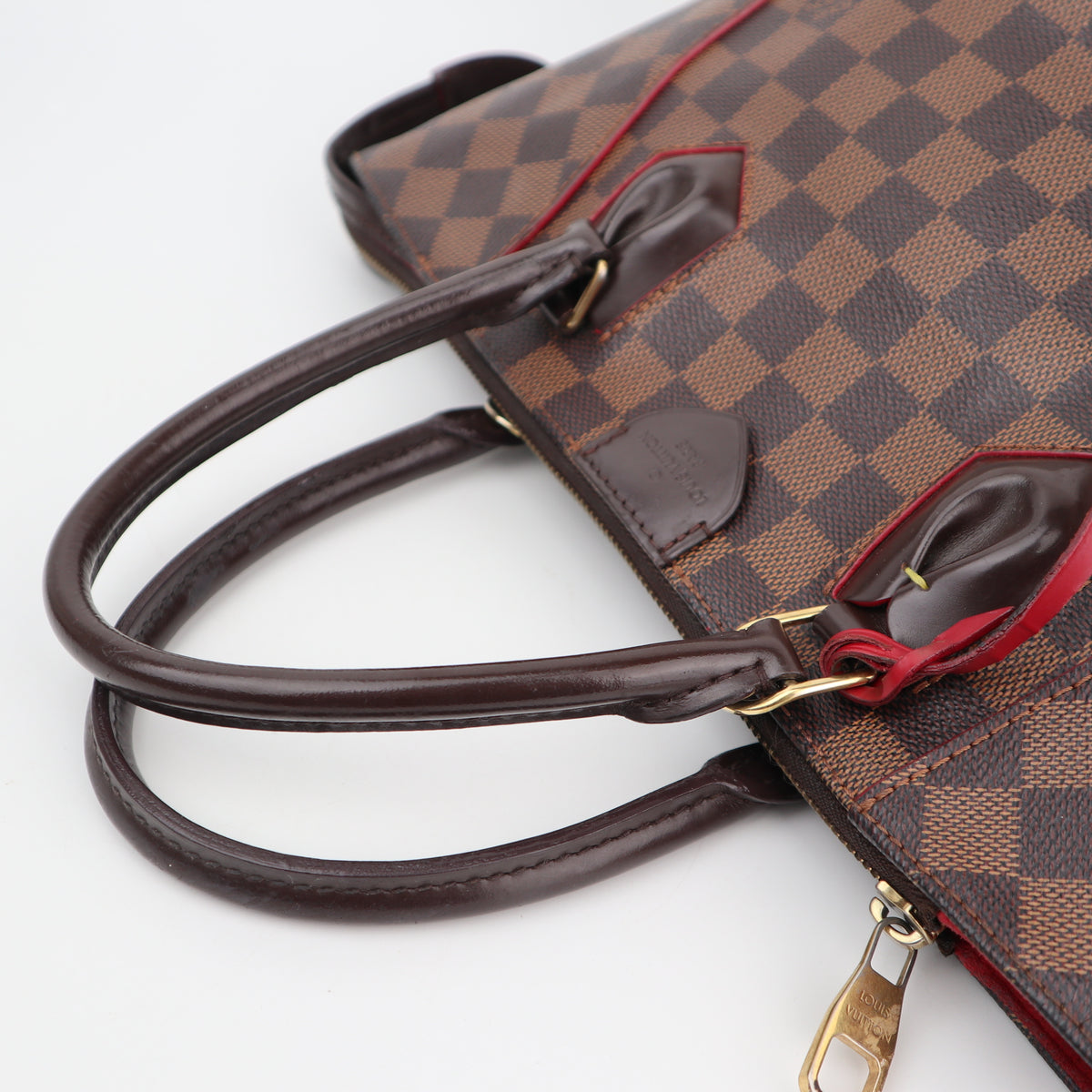 C2843 Louis Vuitton Top Handle Bag Caïssa PM | Pre-Owned Very Good Brown Damier Ebene coated canvas, leather trim