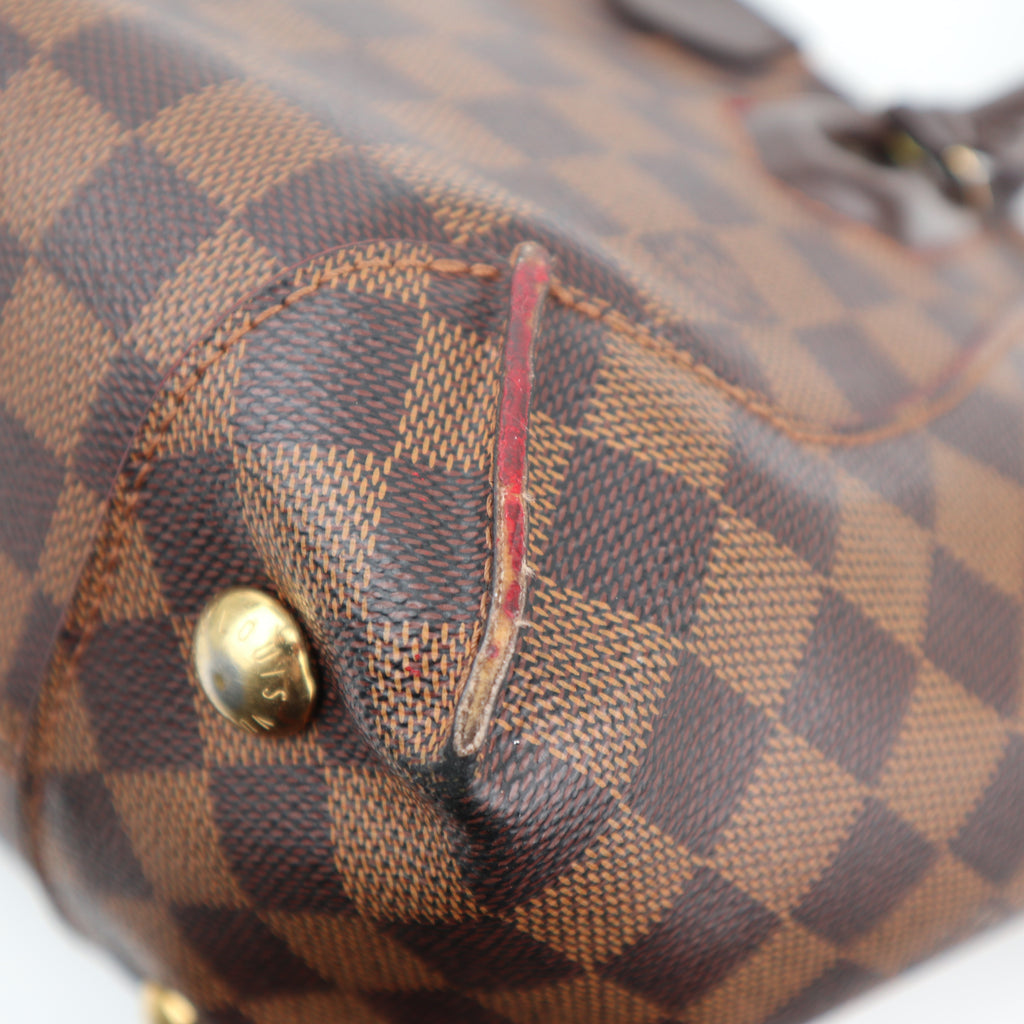 C2843 Louis Vuitton Top Handle Bag Caïssa PM | Pre-Owned Very Good Brown Damier Ebene coated canvas, leather trim