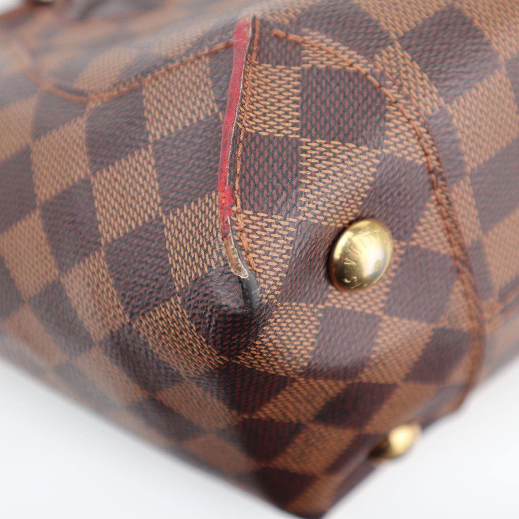 C2843 Louis Vuitton Top Handle Bag Caïssa PM | Pre-Owned Very Good Brown Damier Ebene coated canvas, leather trim