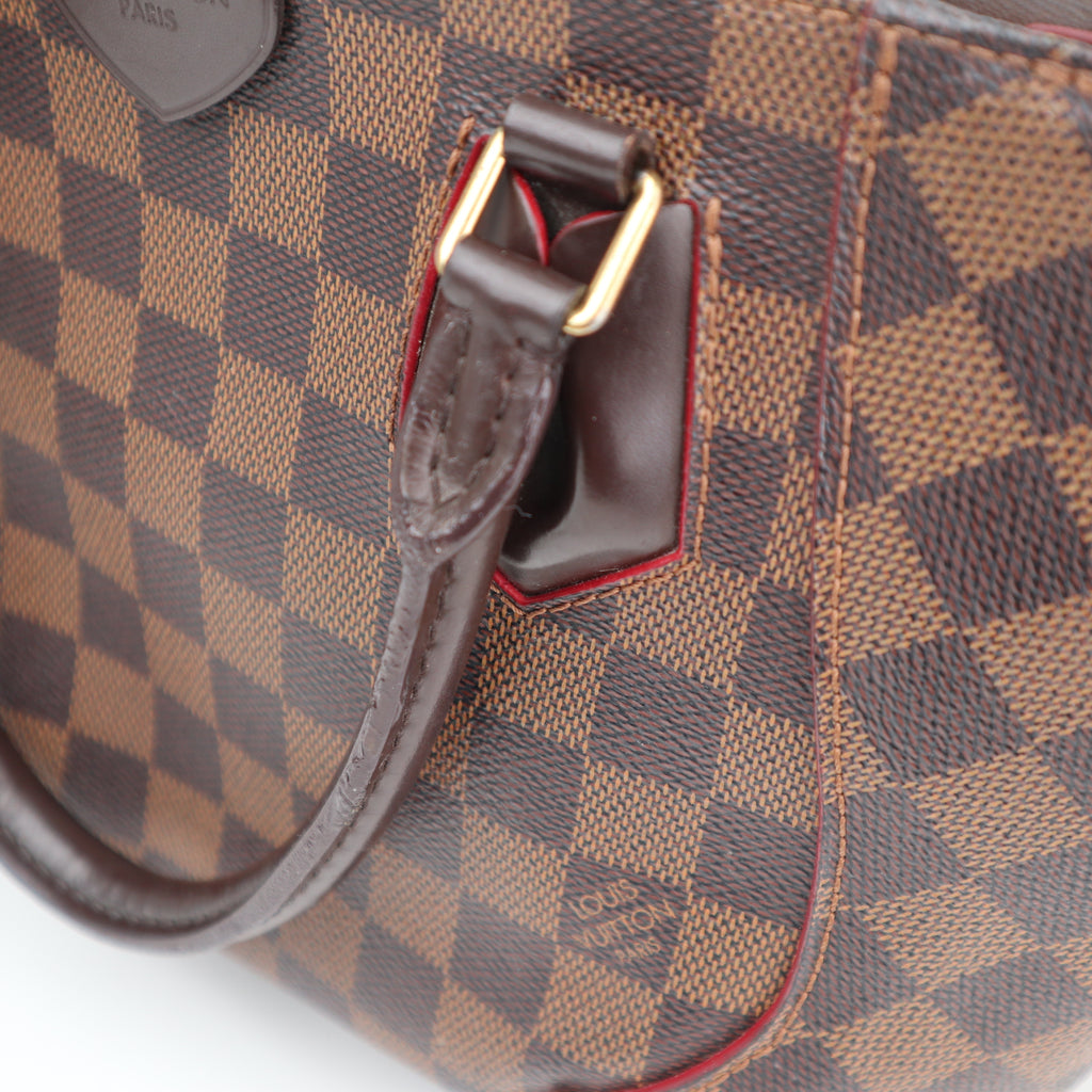 C2843 Louis Vuitton Top Handle Bag Caïssa PM | Pre-Owned Very Good Brown Damier Ebene coated canvas, leather trim
