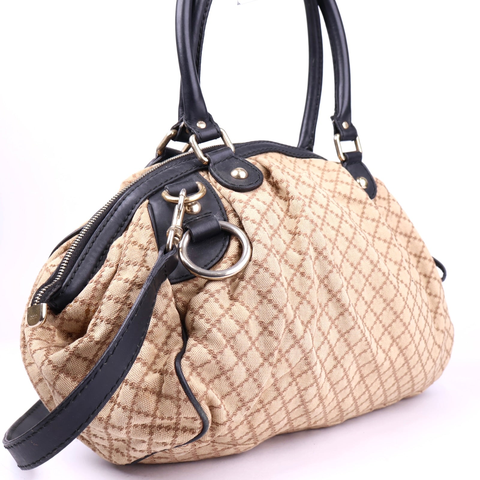 J3503 Gucci Diamante Shoulder Bag Canvas- Pre Owned