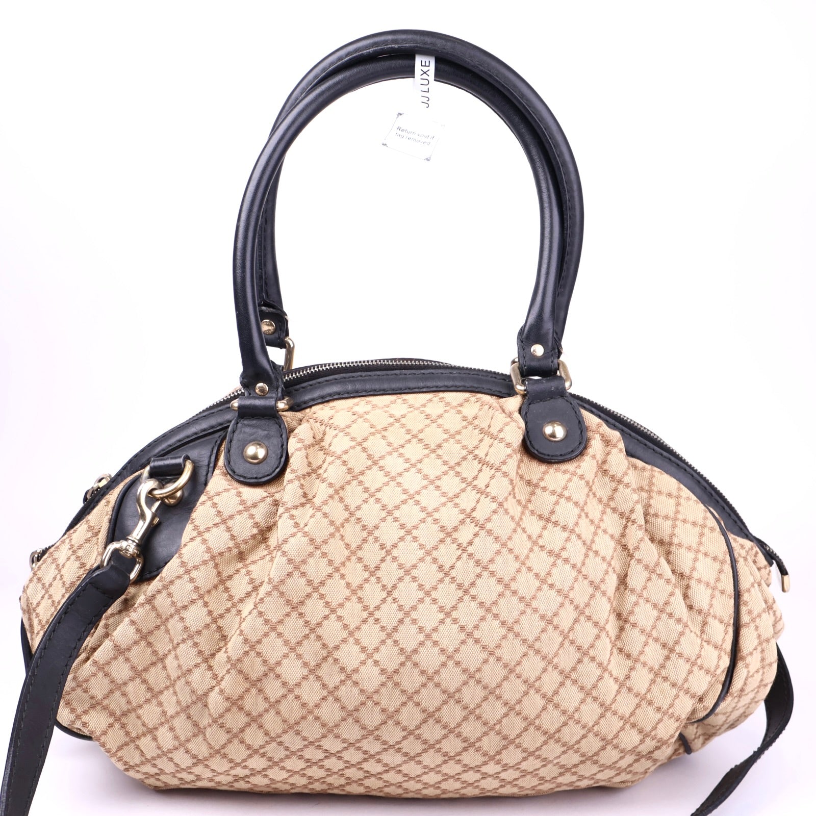 J3503 Gucci Diamante Shoulder Bag Canvas- Pre Owned
