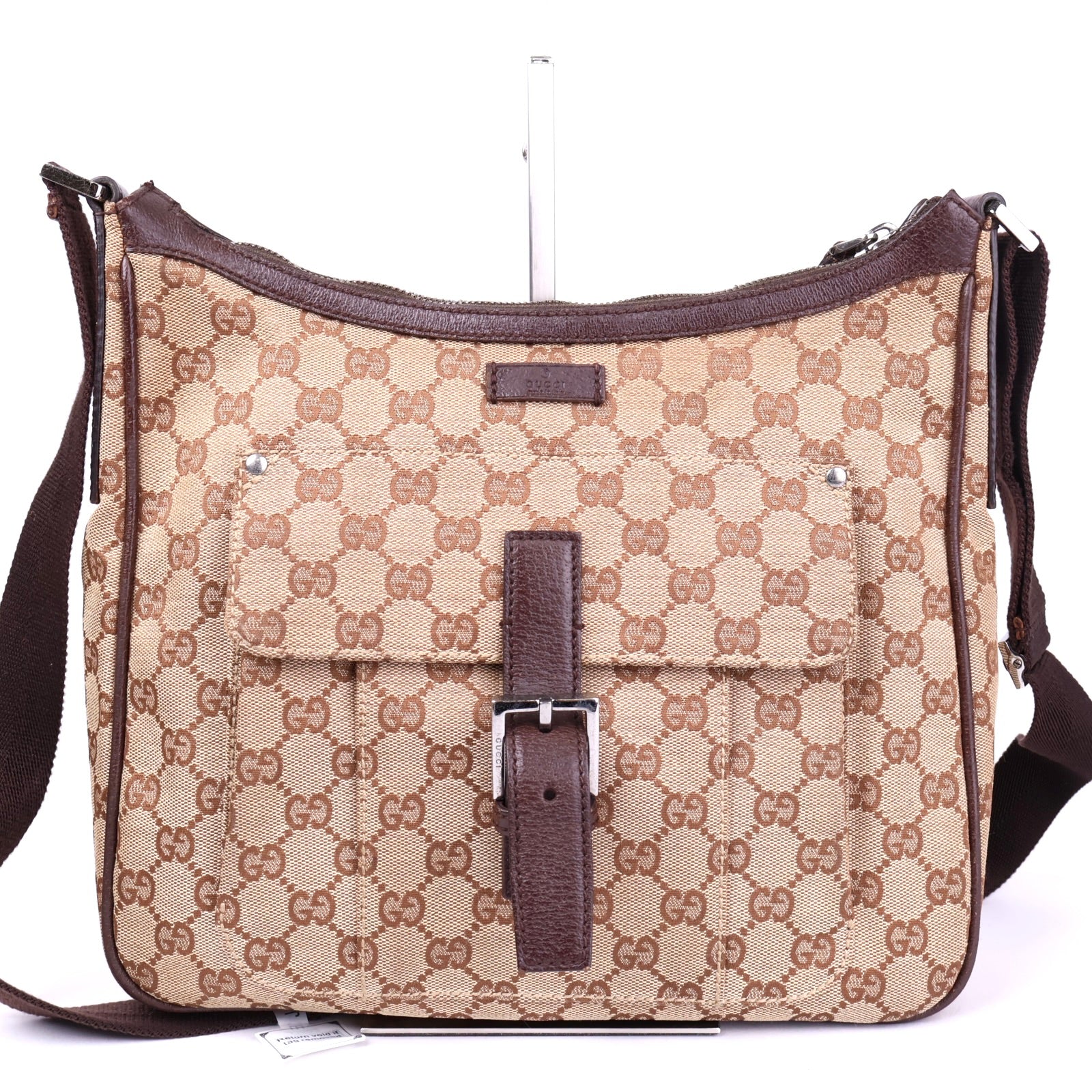 J3502 Gucci Brown GG Canvas Crossbody- Pre Owned