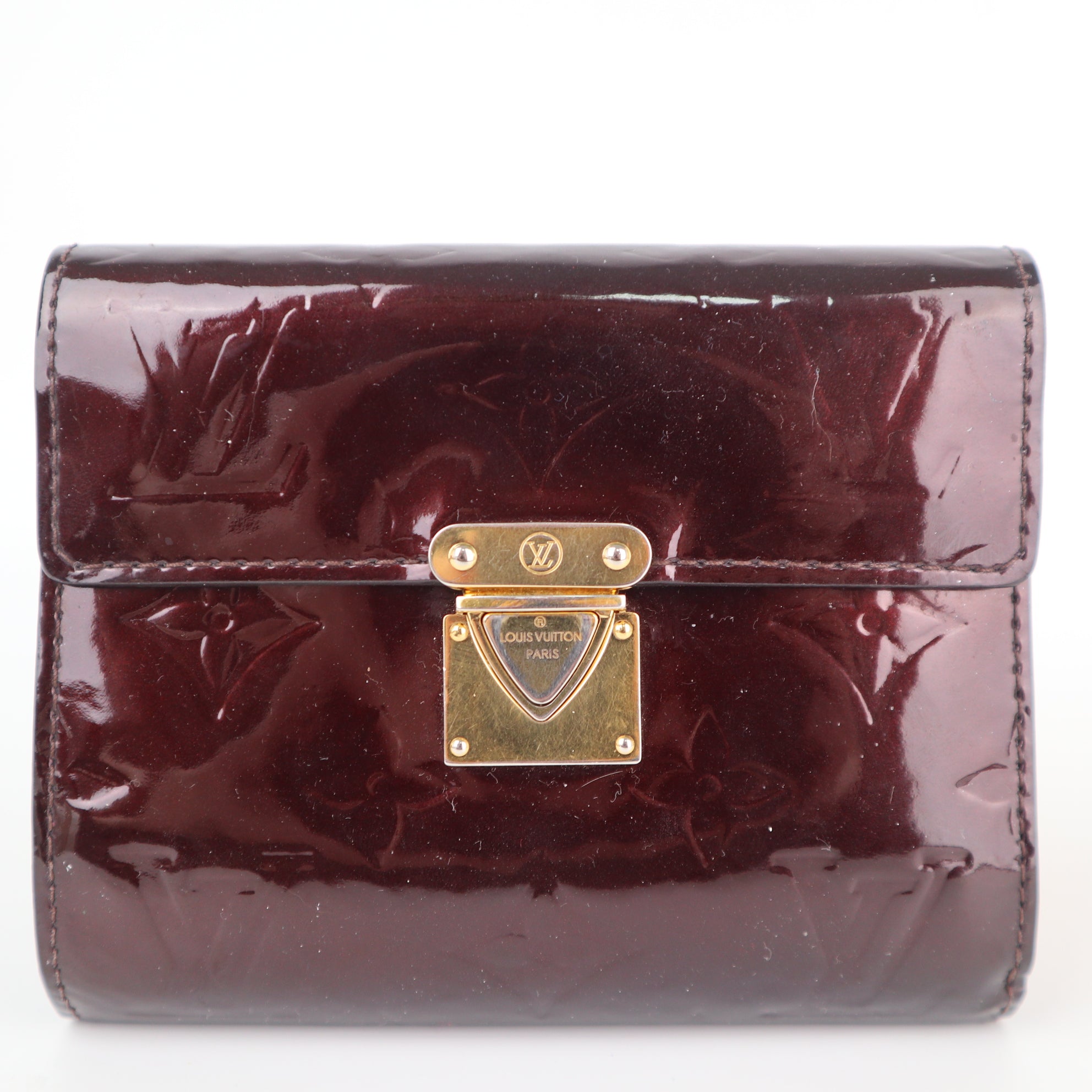 C1942 Louis Vuitton Wallet Monogram Vernis Koala | Pre-Owned Very Good Brown Monogram Canvas, Leather, Patent leather