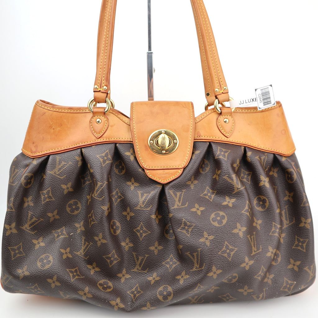 C2845 Louis Vuitton Shoulder Bag Boétie MM | Pre-Owned Very Good Brown Monogram coated canvas, leather trim