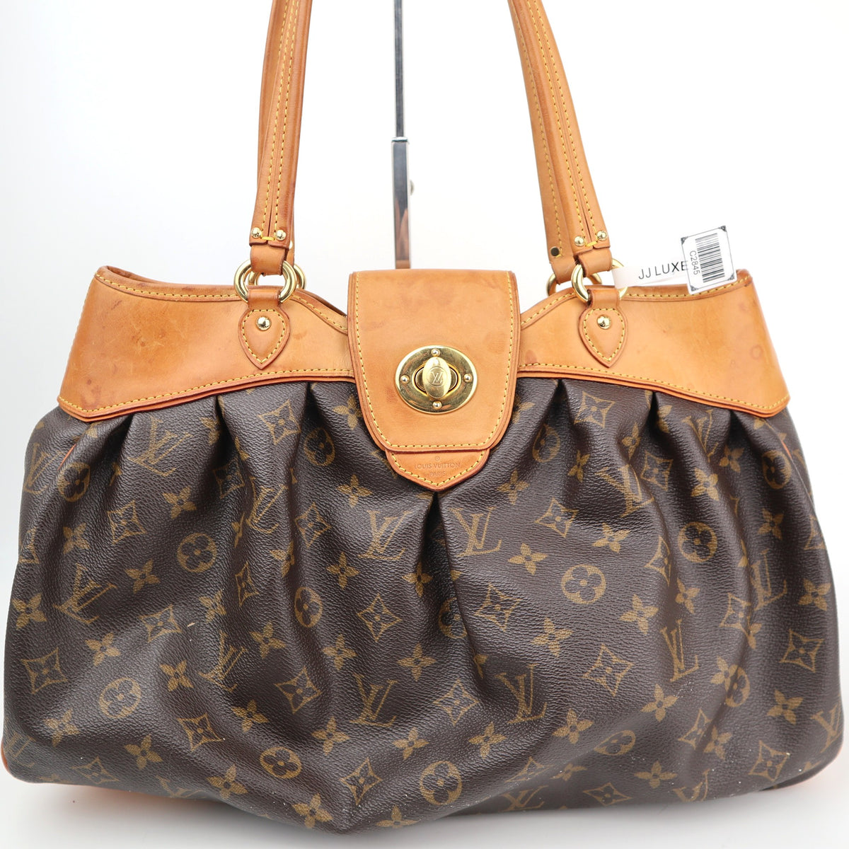 C2845 Louis Vuitton Shoulder Bag Boétie MM | Pre-Owned Very Good Brown Monogram coated canvas, leather trim