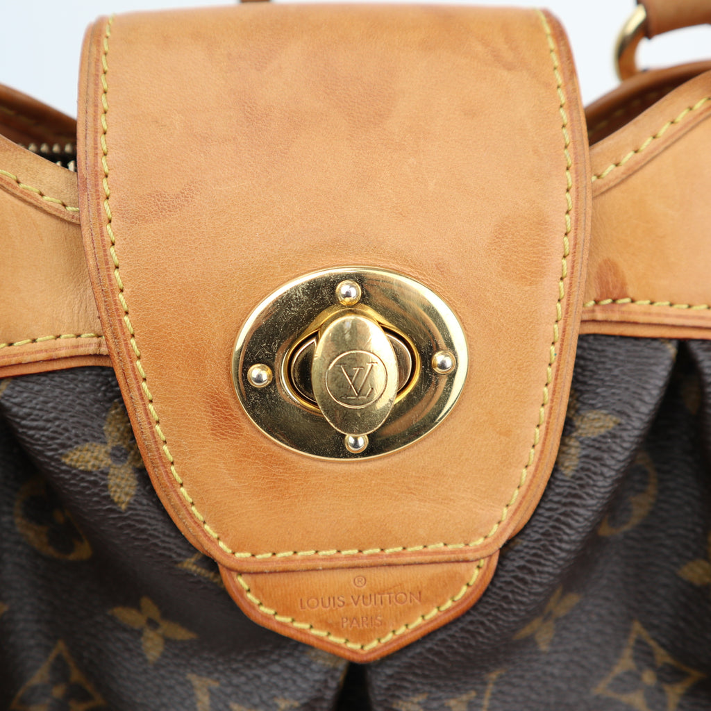C2845 Louis Vuitton Shoulder Bag Boétie MM | Pre-Owned Very Good Brown Monogram coated canvas, leather trim