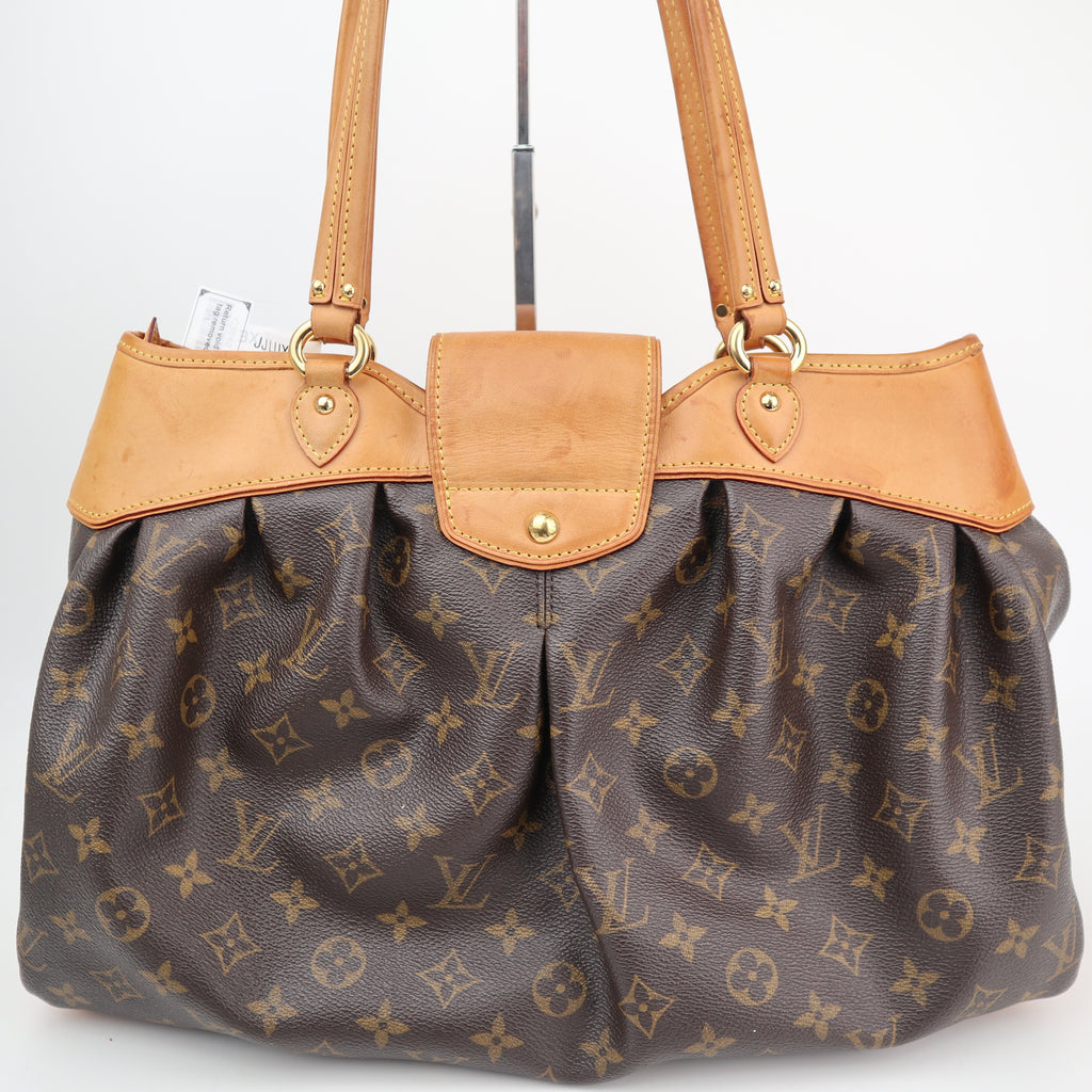 C2845 Louis Vuitton Shoulder Bag Boétie MM | Pre-Owned Very Good Brown Monogram coated canvas, leather trim