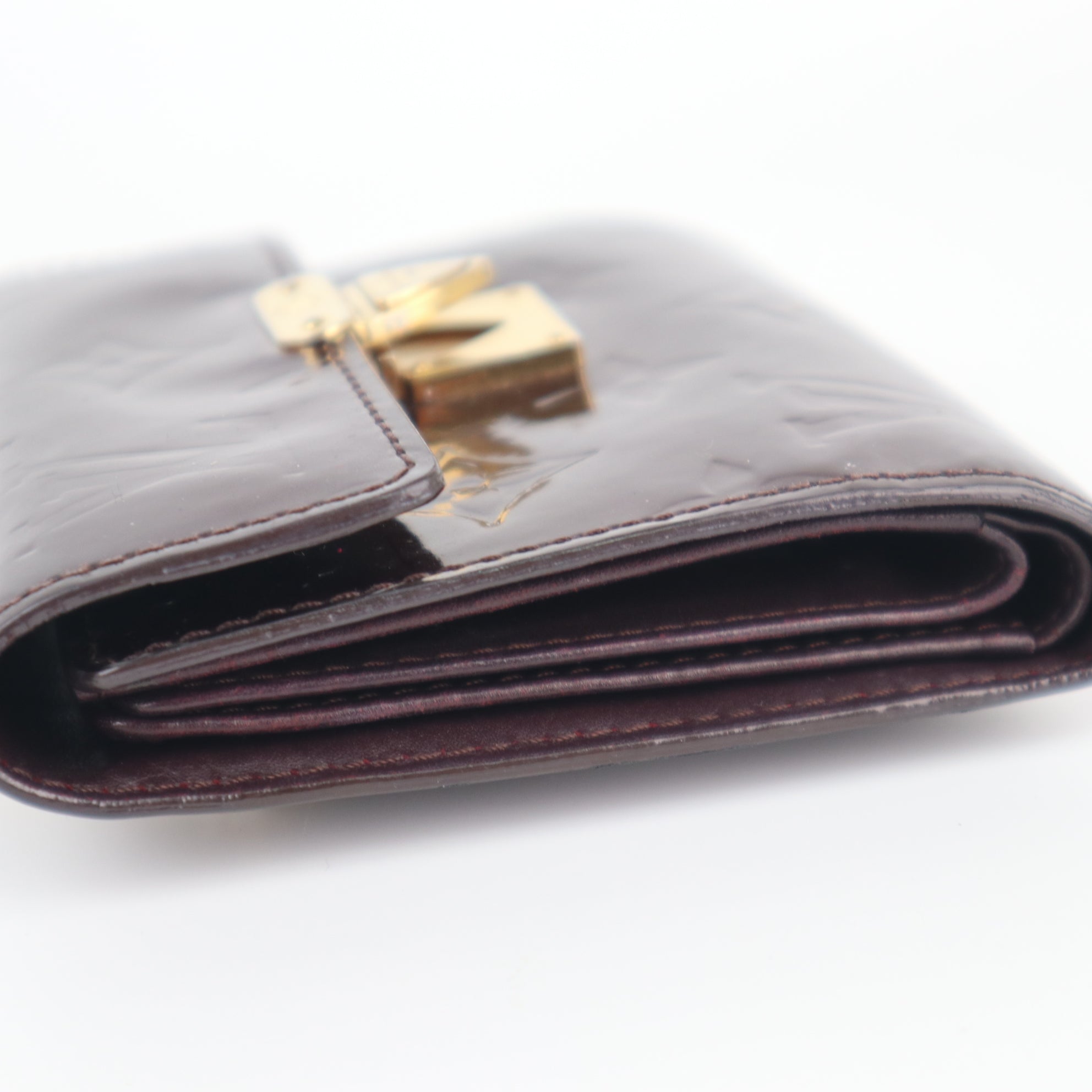 C1942 Louis Vuitton Wallet Monogram Vernis Koala | Pre-Owned Very Good Brown Monogram Canvas, Leather, Patent leather