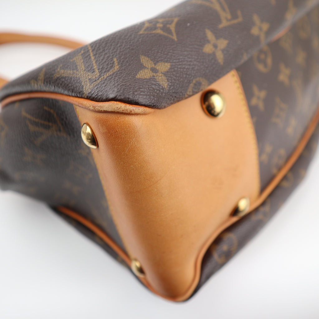 C2845 Louis Vuitton Shoulder Bag Boétie MM | Pre-Owned Very Good Brown Monogram coated canvas, leather trim