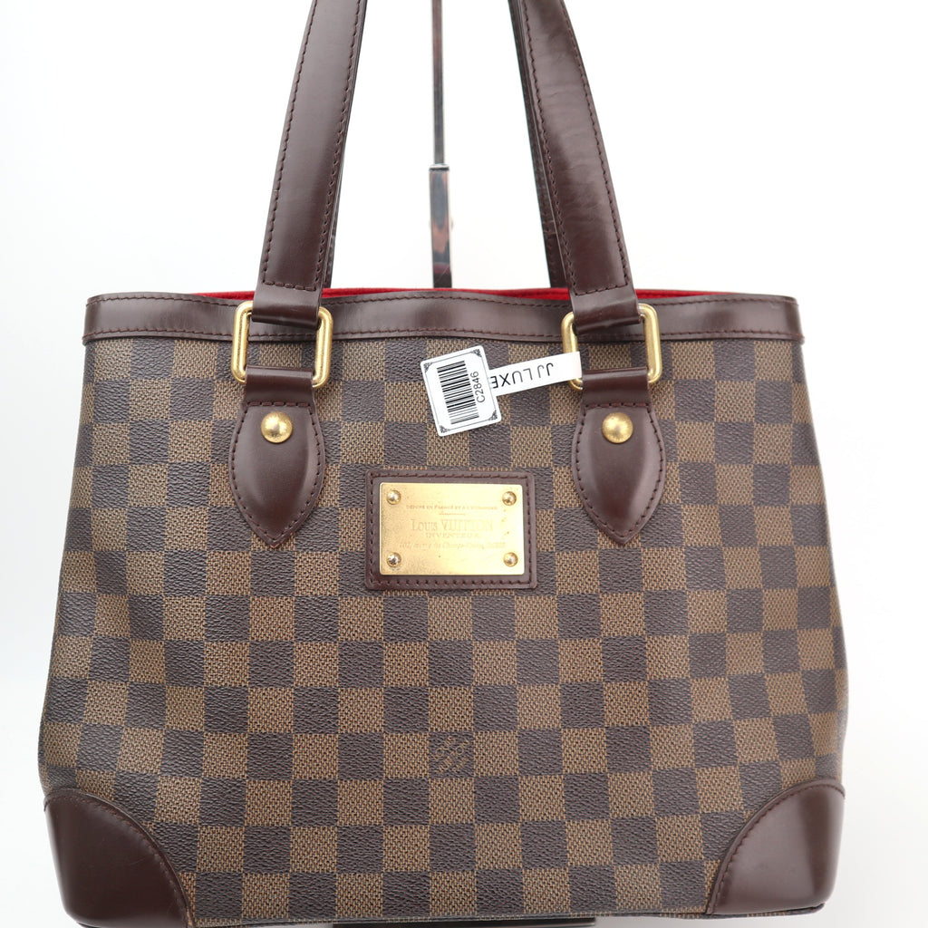 C2846 Louis Vuitton Shoulder Bag Hampstead PM | Pre-Owned Very Good Brown Damier Ebene coated canvas, leather trim