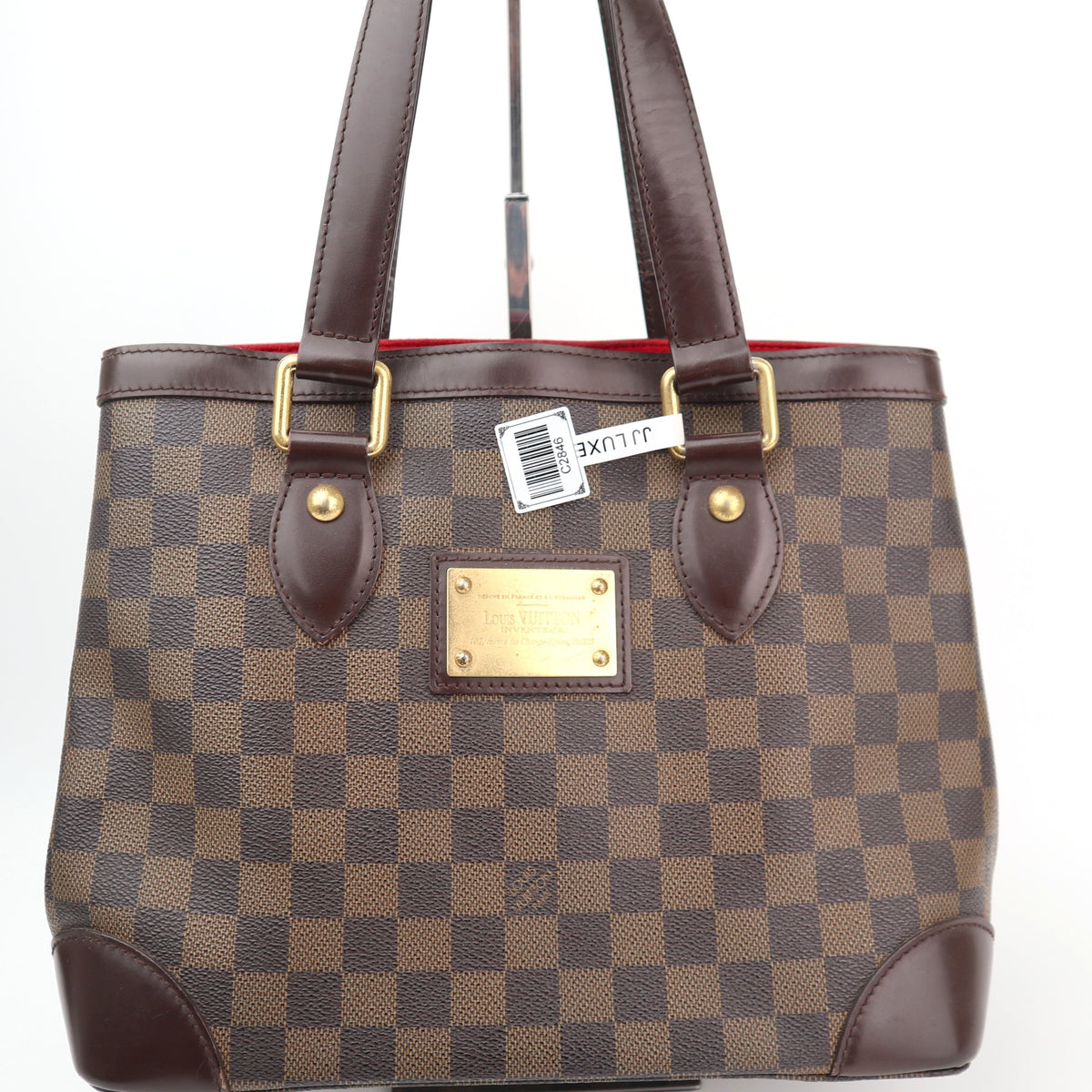 C2846 Louis Vuitton Shoulder Bag Hampstead PM | Pre-Owned Very Good Brown Damier Ebene coated canvas, leather trim