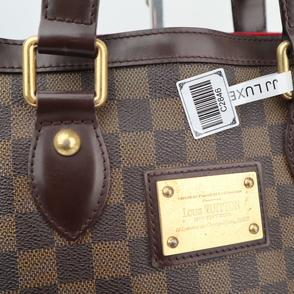 C2846 Louis Vuitton Shoulder Bag Hampstead PM | Pre-Owned Very Good Brown Damier Ebene coated canvas, leather trim