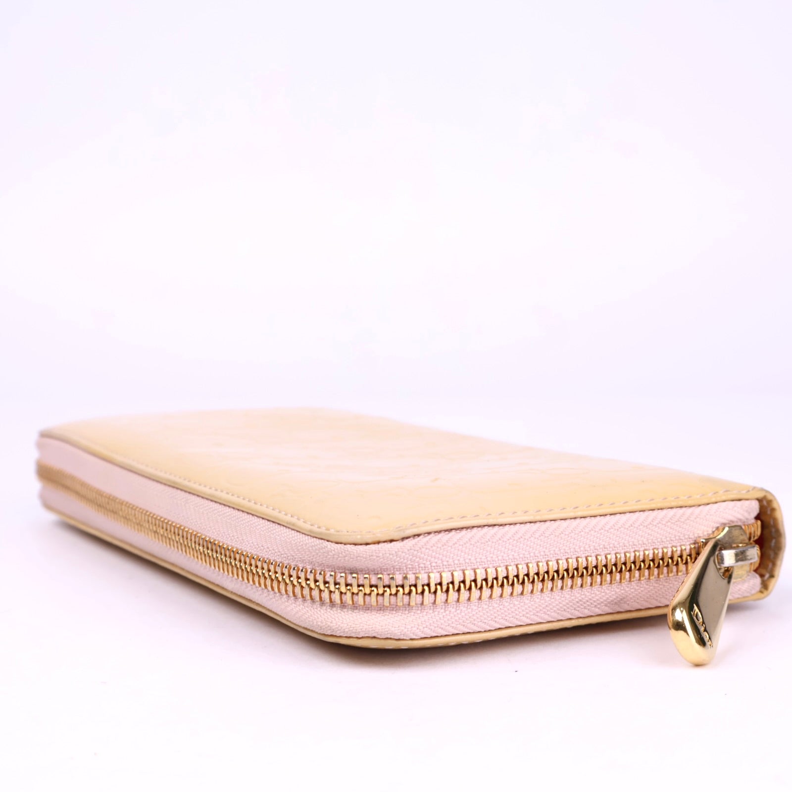 J3414 Dior Yellow Patent Leather Trotter Zip Wallet- Pre Owned