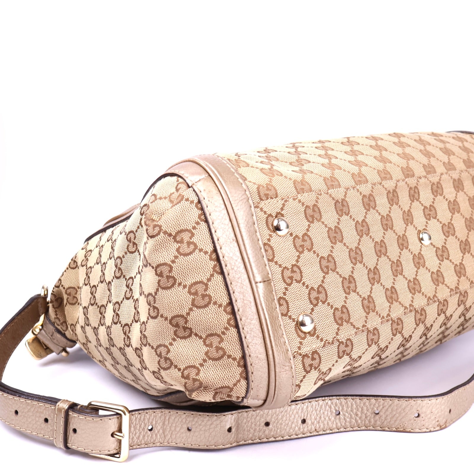 J3501 Gucci GG Canvas Bella Convertible Tote Bag- Pre Owned