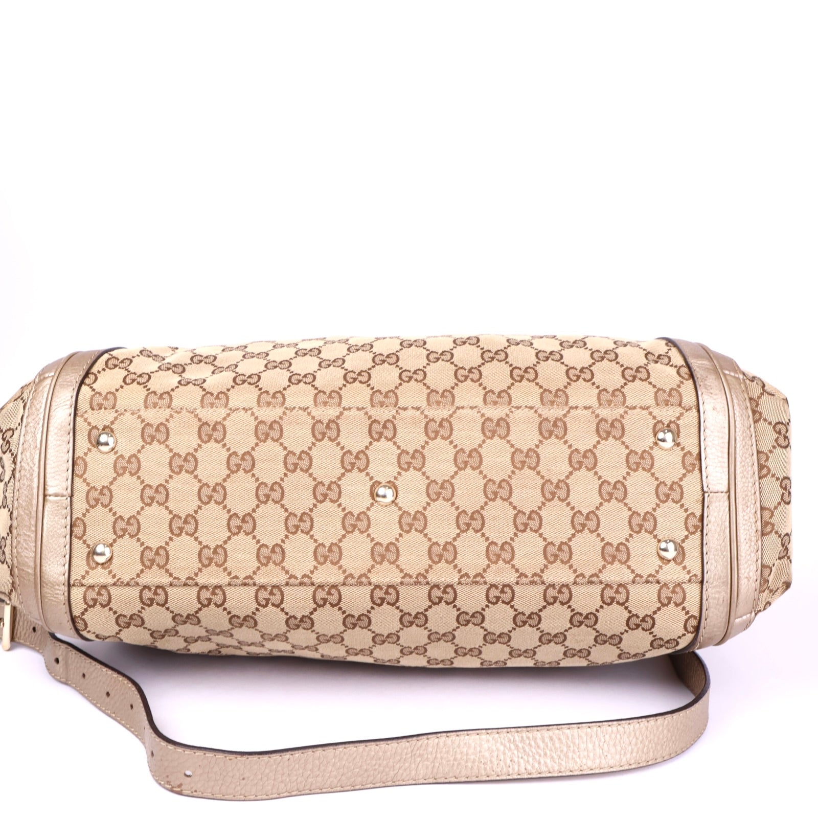 J3501 Gucci GG Canvas Bella Convertible Tote Bag- Pre Owned