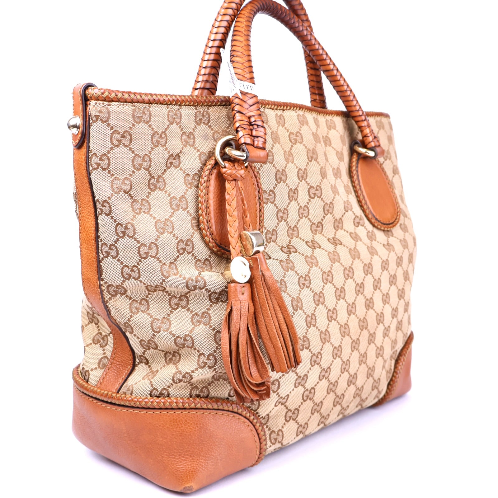 J3500 Gucci GG Marrakech Shopper Tote Brown- Pre Owned
