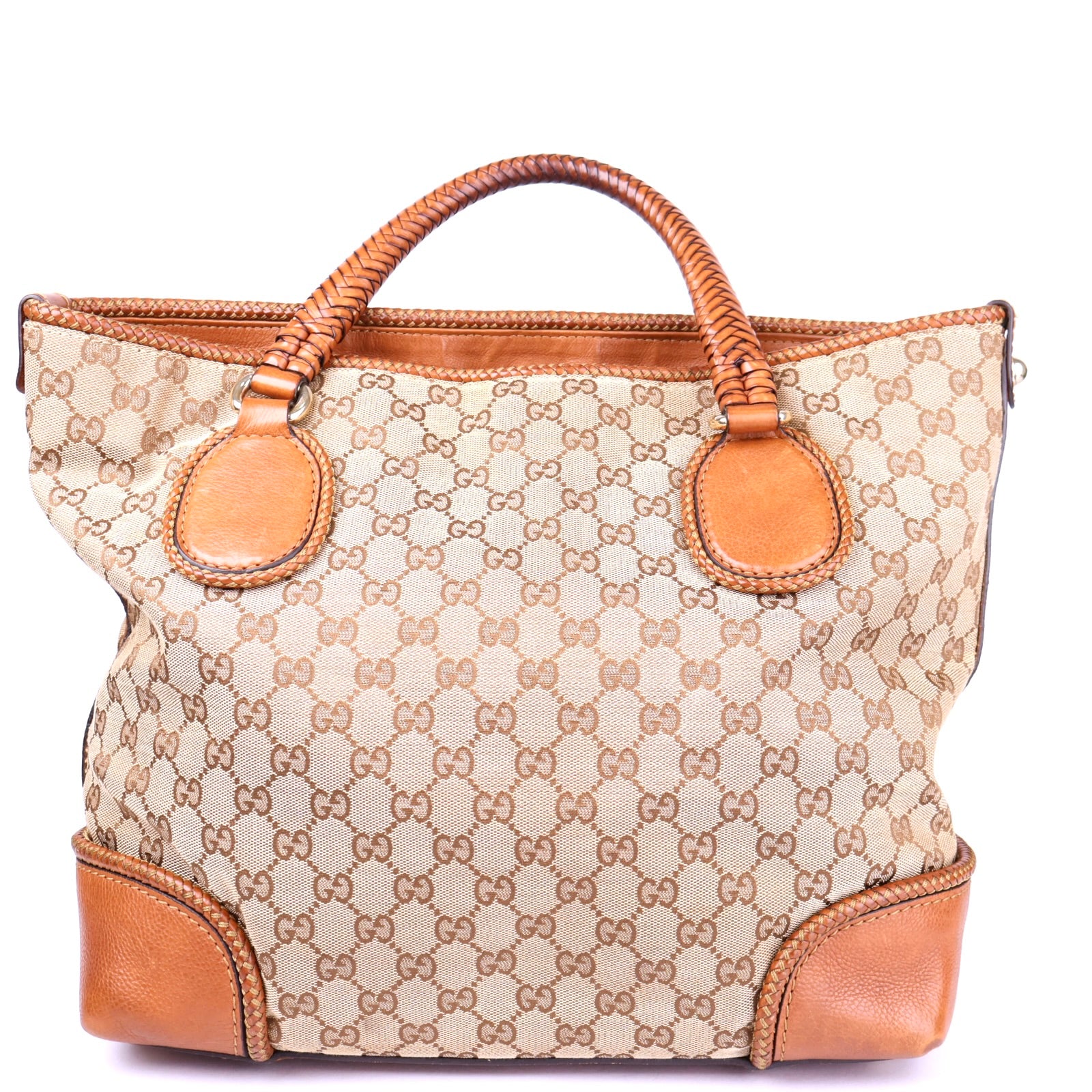 J3500 Gucci GG Marrakech Shopper Tote Brown- Pre Owned