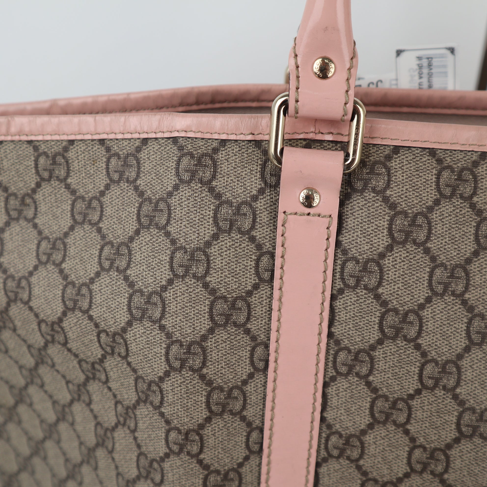 C1945 Gucci Tote Bag GG Supreme Joy Tote | Pre-Owned Very Good Brown GG Supreme Canvas