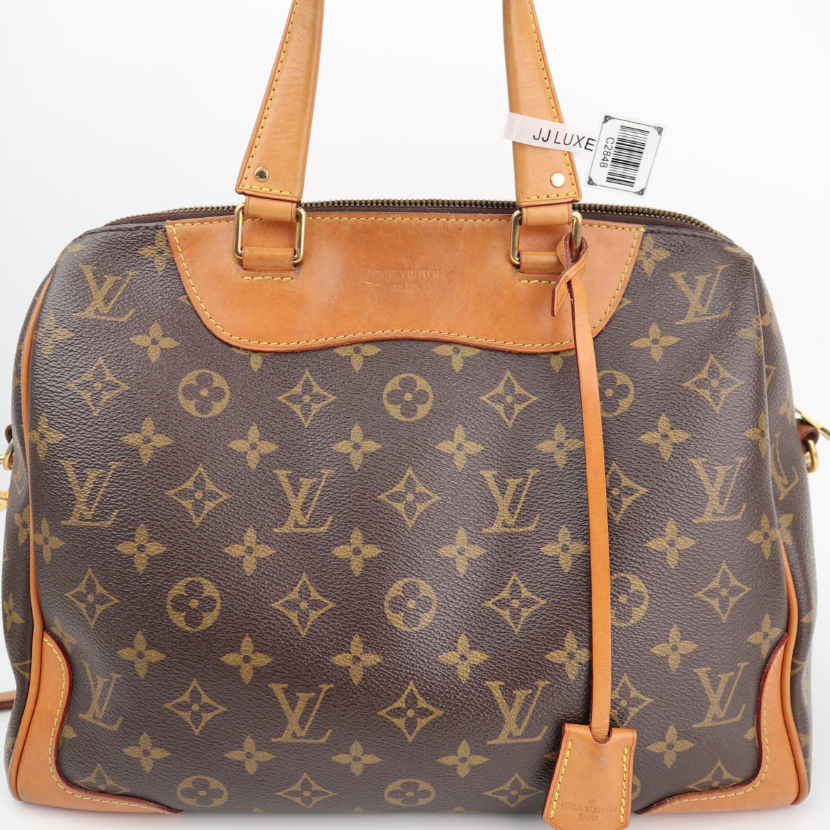 C2848 Louis Vuitton Top Handle Bag Retiro PM | Pre-Owned Very Good Brown Monogram coated canvas, leather trim