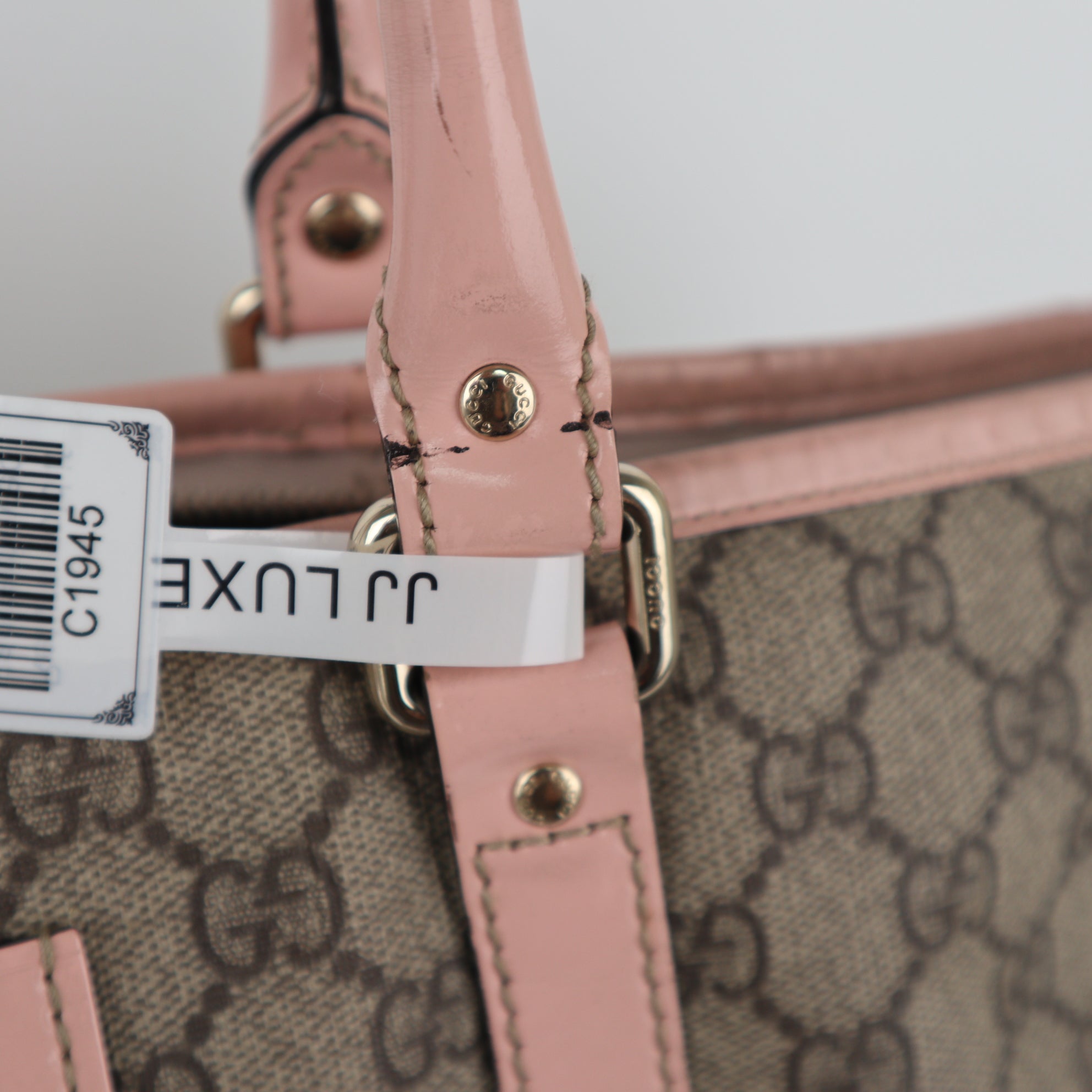 C1945 Gucci Tote Bag GG Supreme Joy Tote | Pre-Owned Very Good Brown GG Supreme Canvas