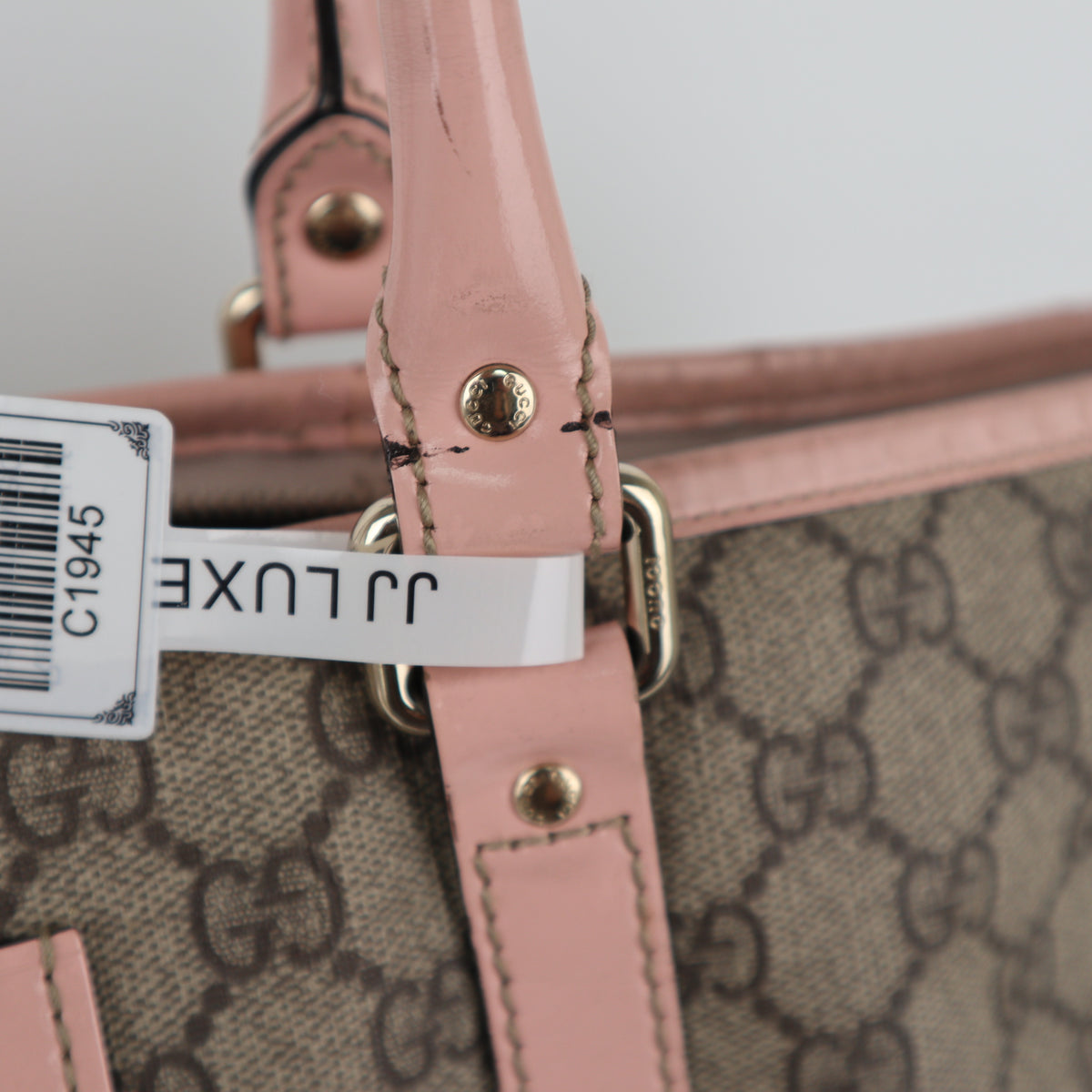 C1945 Gucci Tote Bag GG Supreme Joy Tote | Pre-Owned Very Good Brown GG Supreme Canvas