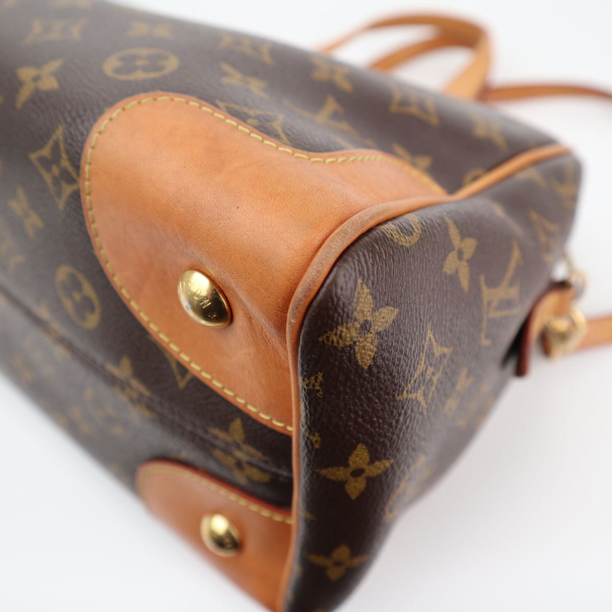 C2848 Louis Vuitton Top Handle Bag Retiro PM | Pre-Owned Very Good Brown Monogram coated canvas, leather trim