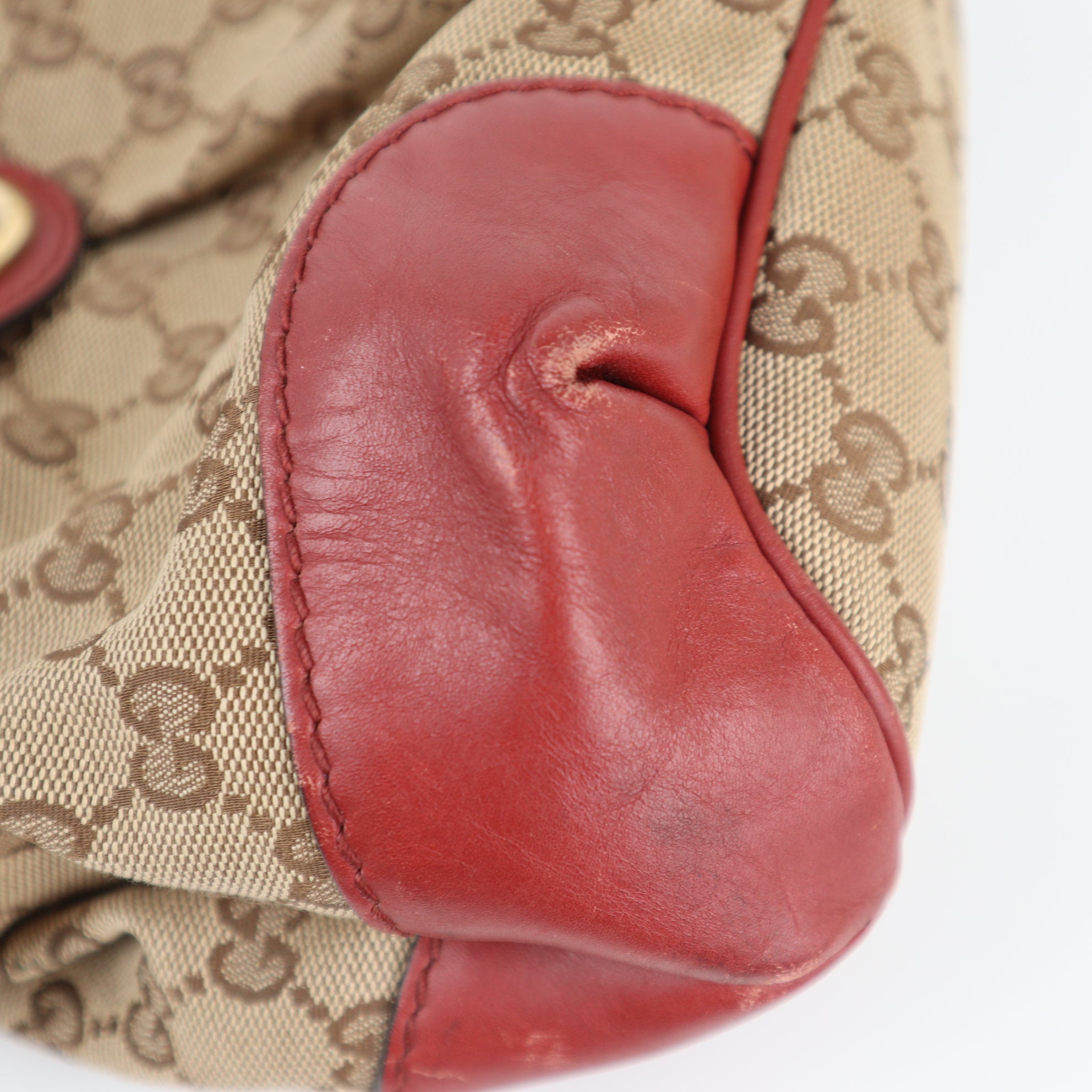 C1946 Gucci Tote Bag Sukey Tote Beige 2-WAY | Pre-Owned Very Good Beige