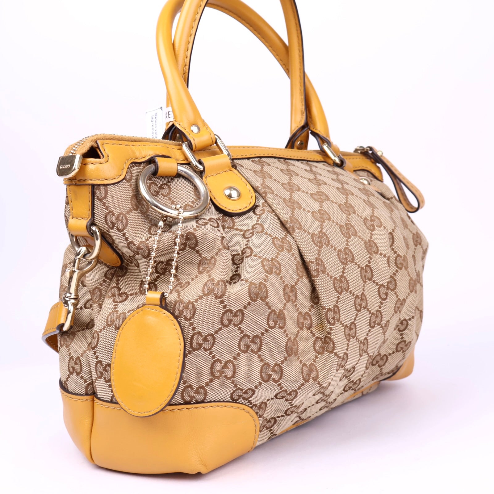 J3416 Gucci GG Canvas Sukey Satchel- Pre Owned