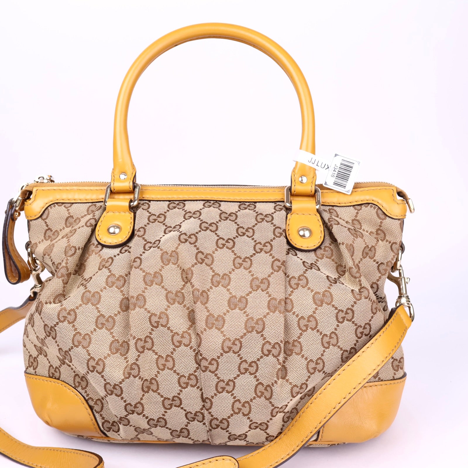 J3416 Gucci GG Canvas Sukey Satchel- Pre Owned