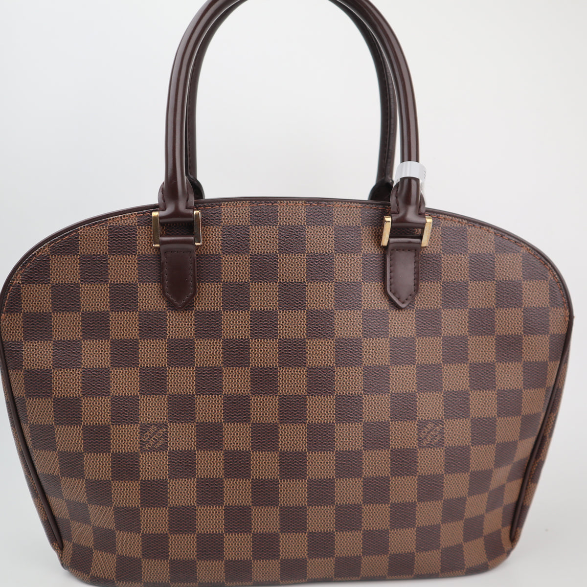 C2849 Louis Vuitton Top Handle Bag Sarria Horizontal | Pre-Owned Very Good Brown Damier Ebene coated canvas, leather trim