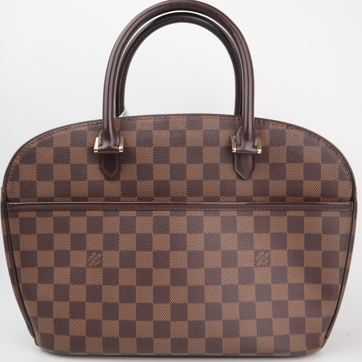 C2849 Louis Vuitton Top Handle Bag Sarria Horizontal | Pre-Owned Very Good Brown Damier Ebene coated canvas, leather trim
